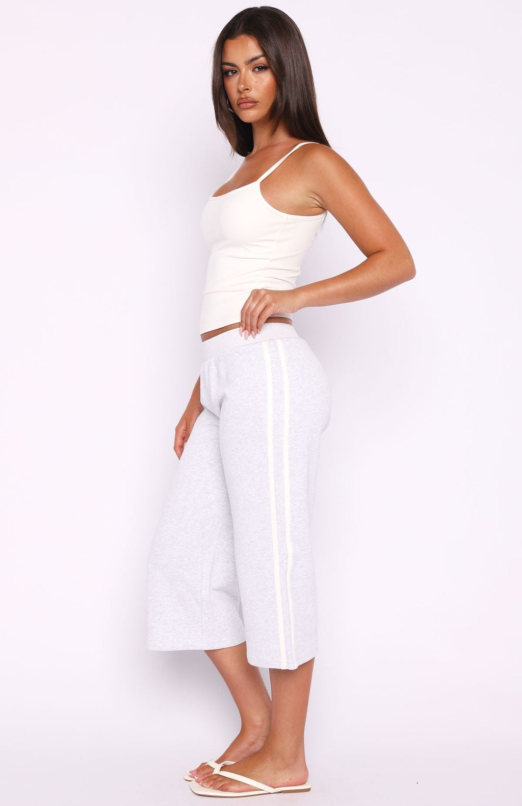 Trending Stuck In A Daze Capri Track Pants Grey Marle