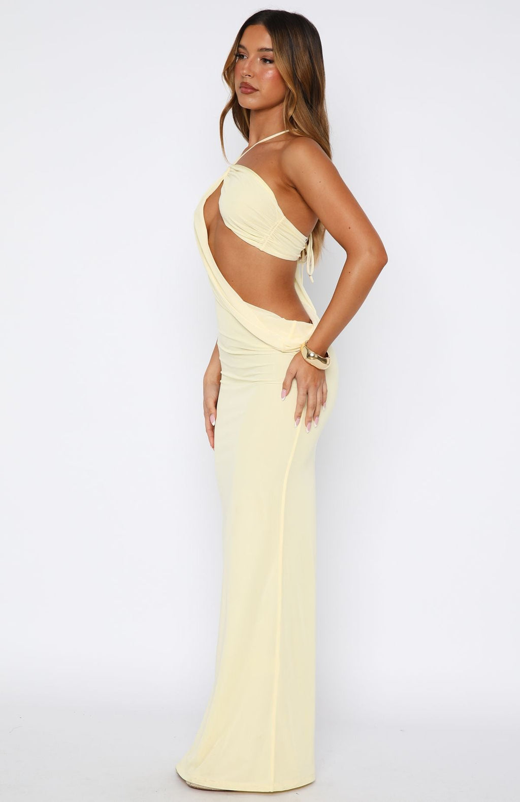 Trending Monaco Moment Maxi Dress Lemon