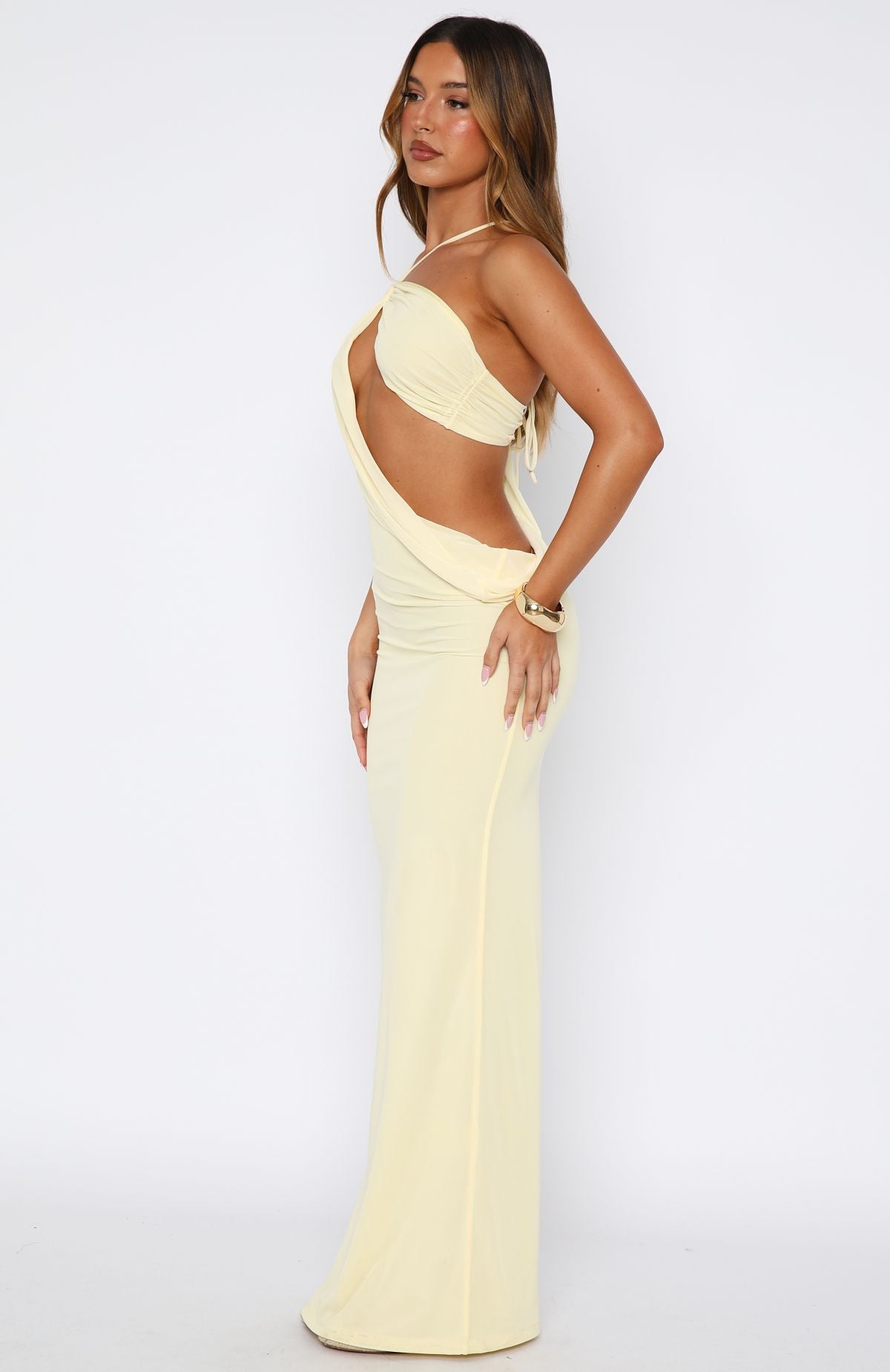 Trending Monaco Moment Maxi Dress Lemon