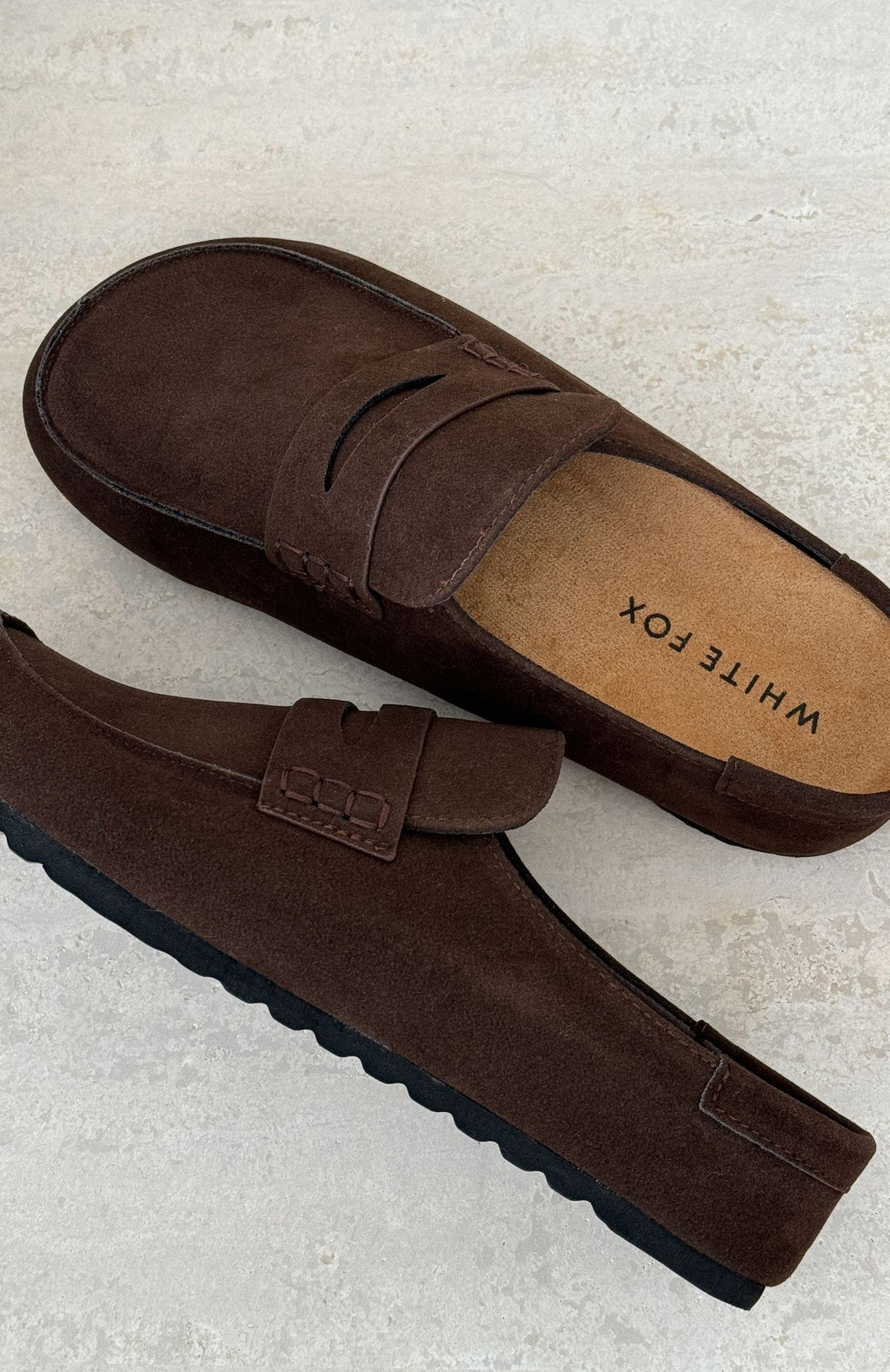 Trending Cayson Loafer Slides Chocolate Faux Suede