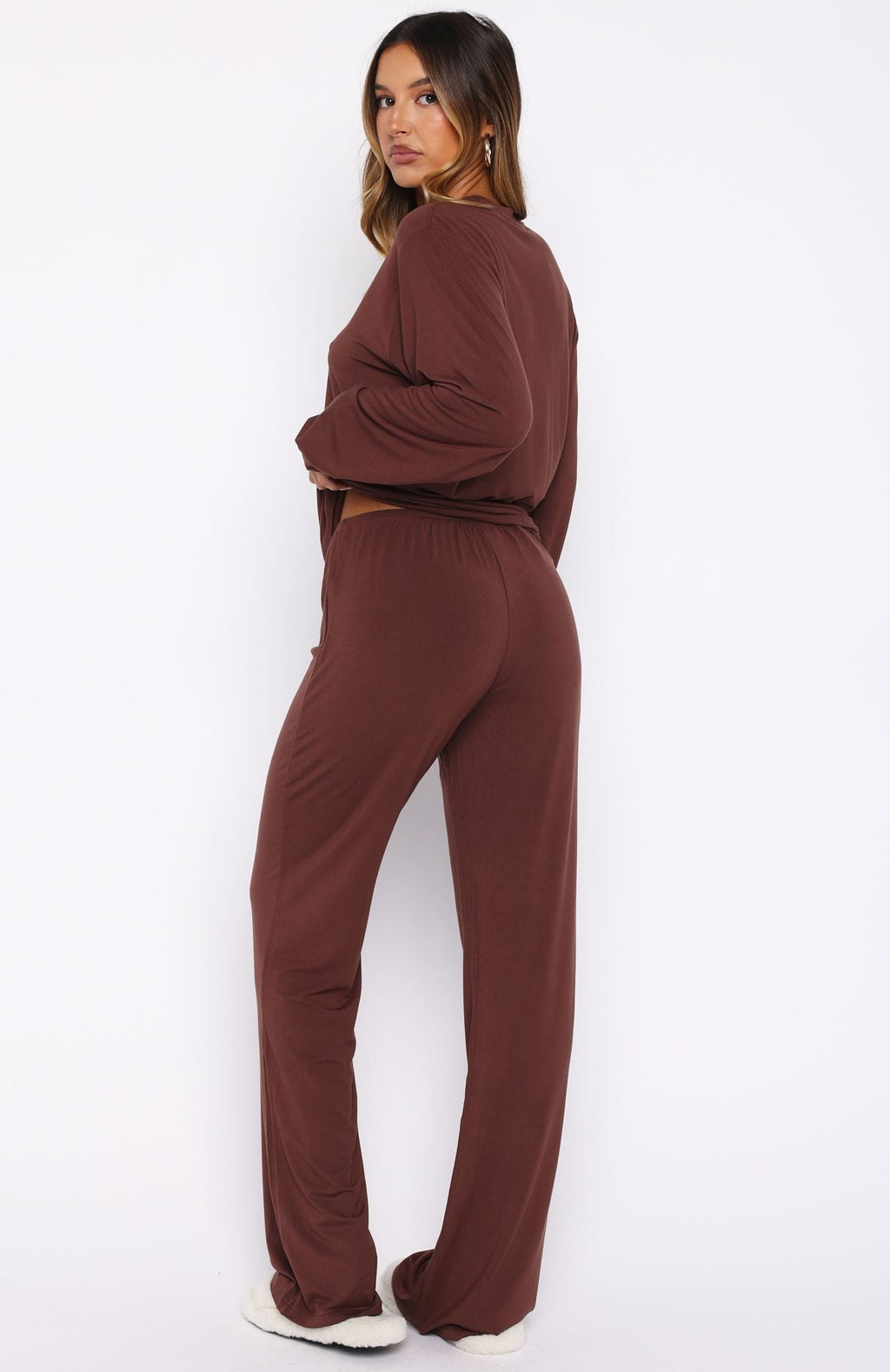 Trending Slow Life Pyjama Pants Chocolate