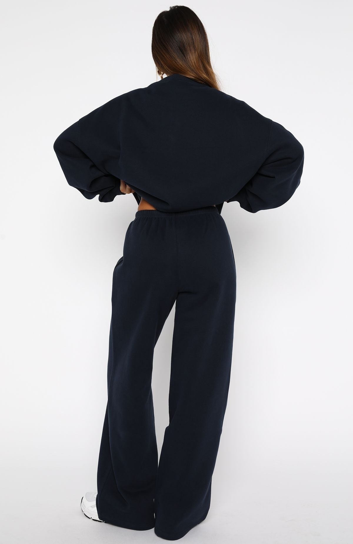 Trending Test Drive Wide Leg Sweatpants Dark Navy