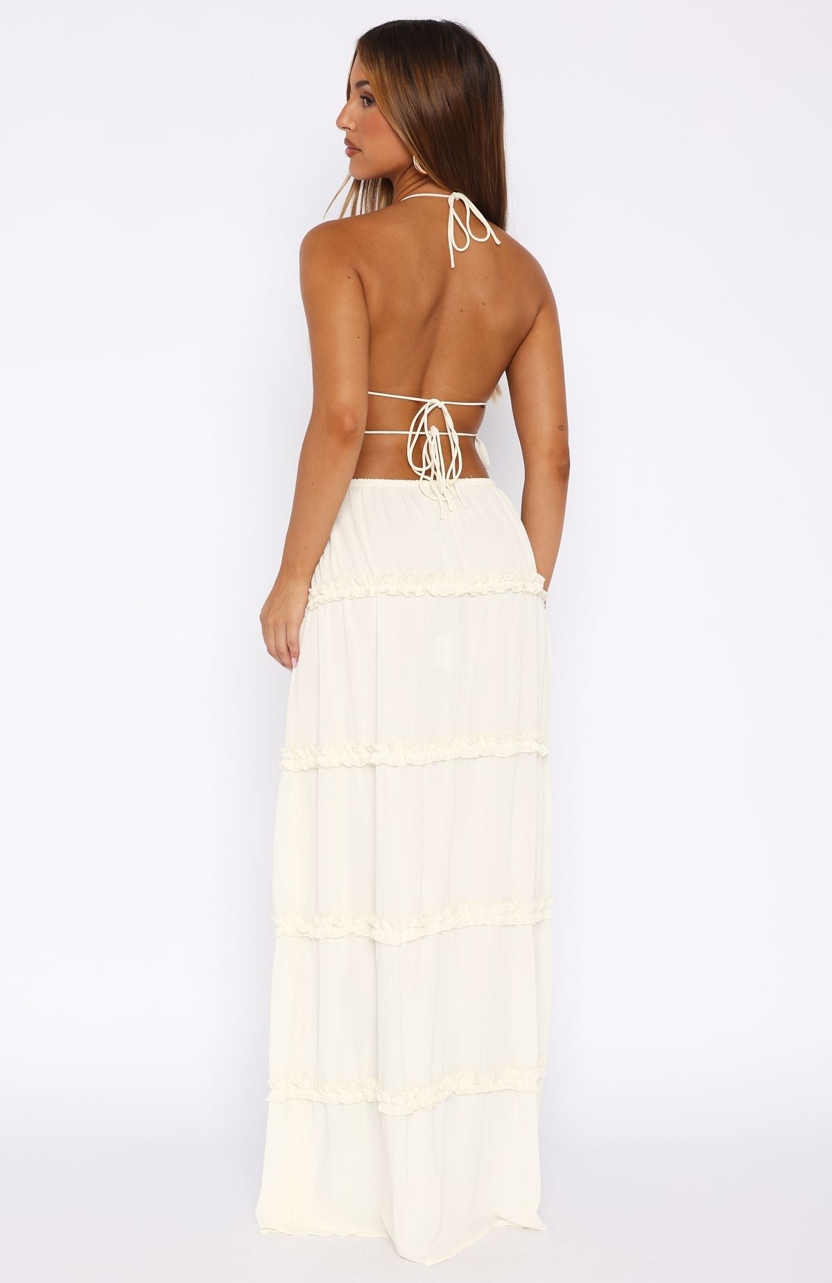 Trending No Contact Maxi Skirt Off White