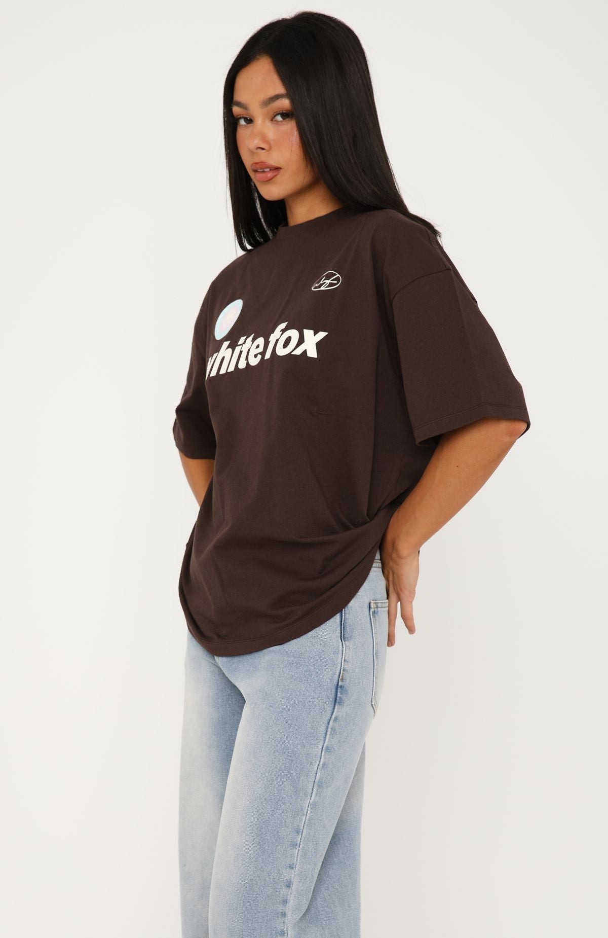 Trending No Matter What Happens Oversized Tee Chocolate