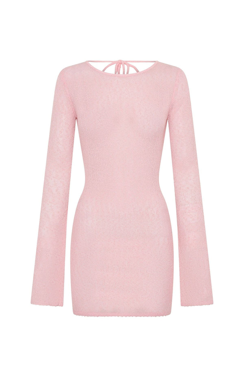 Trending Stand And Stare Long Sleeve Mini Dress Blush Pink