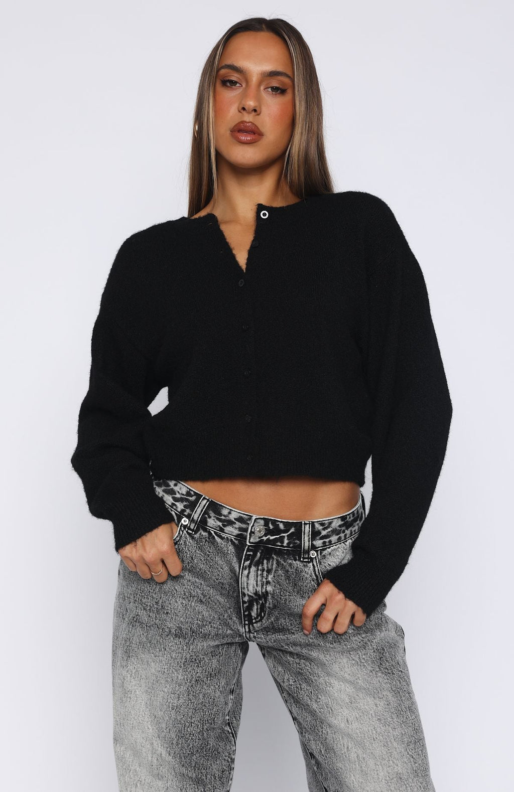Trending Warm Whispers Knit Cardigan Black