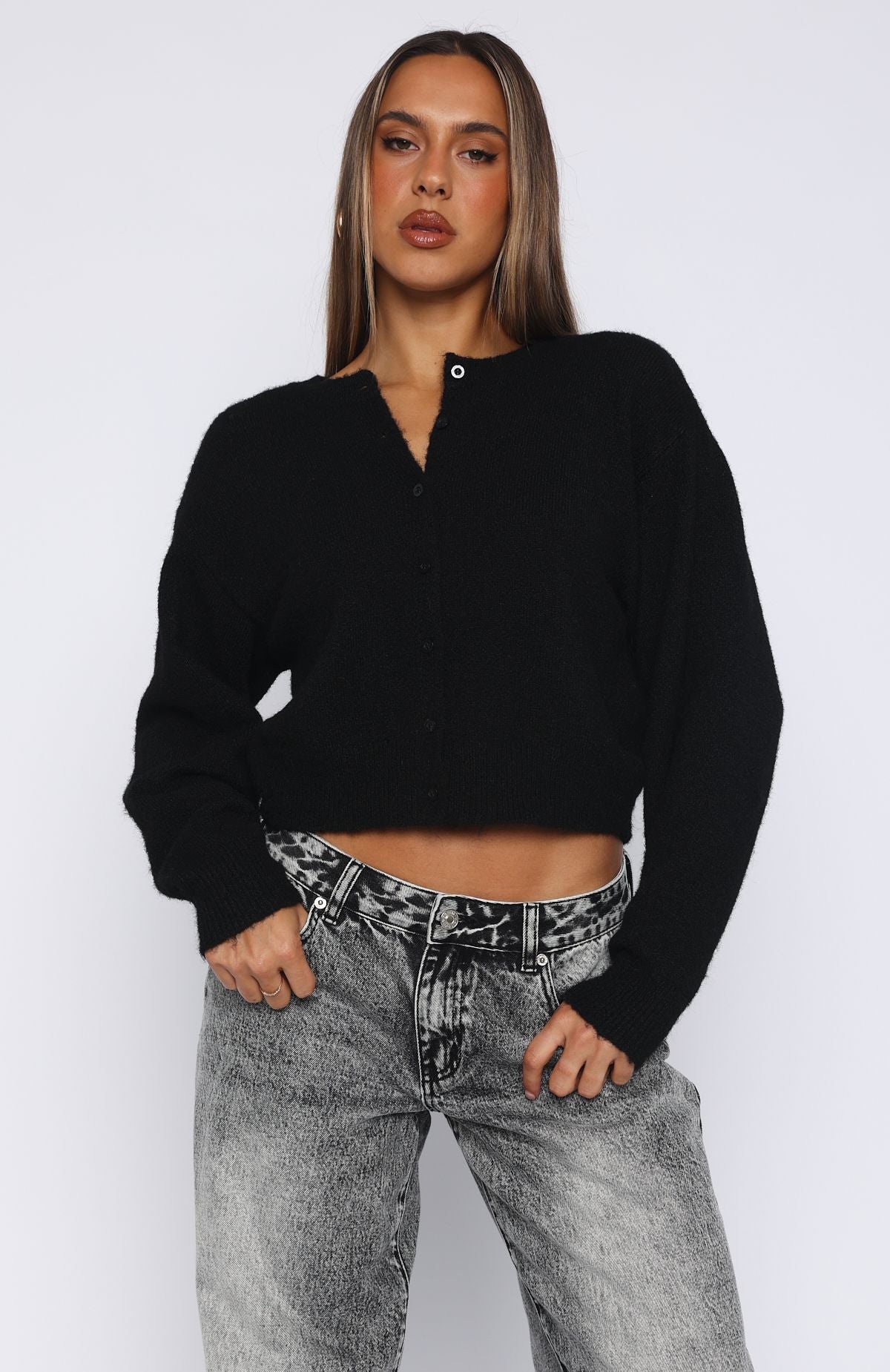 Trending Warm Whispers Knit Cardigan Black