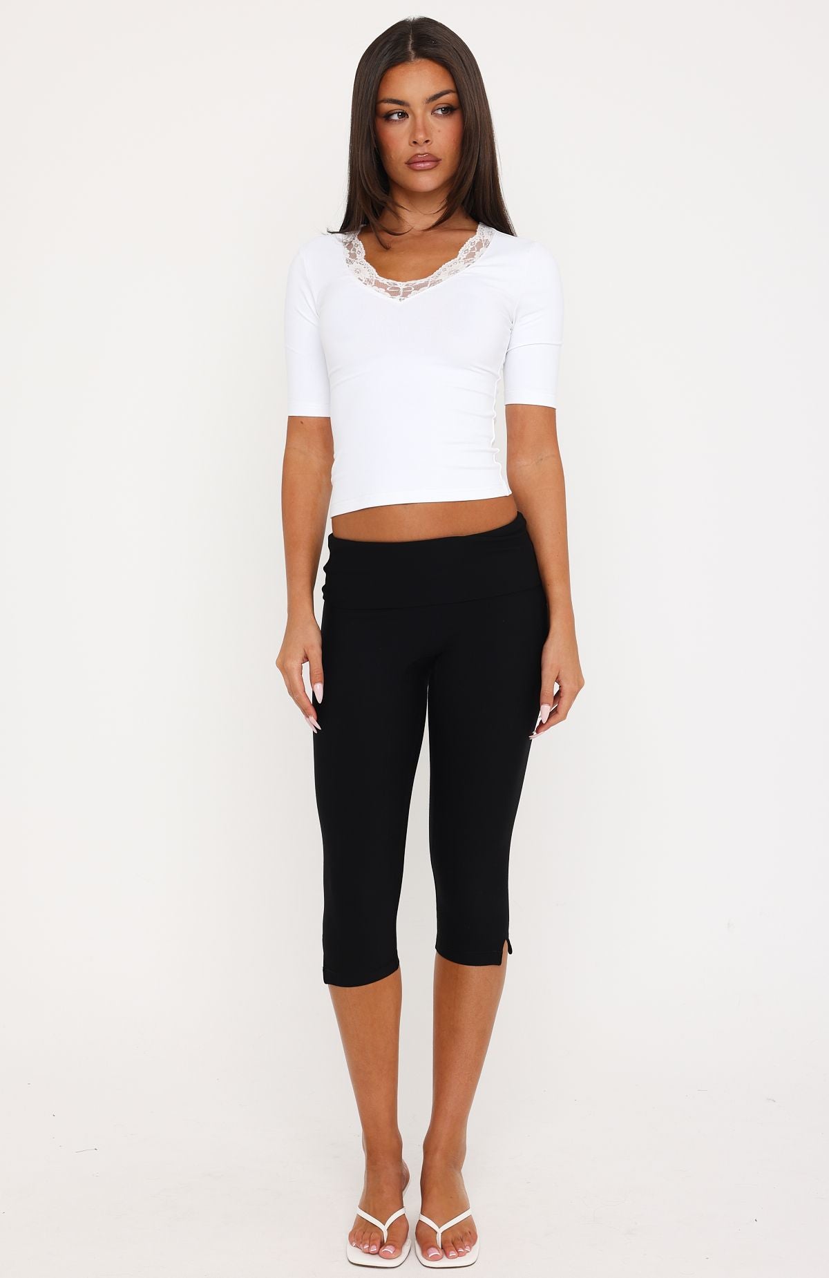 Trending Keep The Change 34 Sleeve Top White