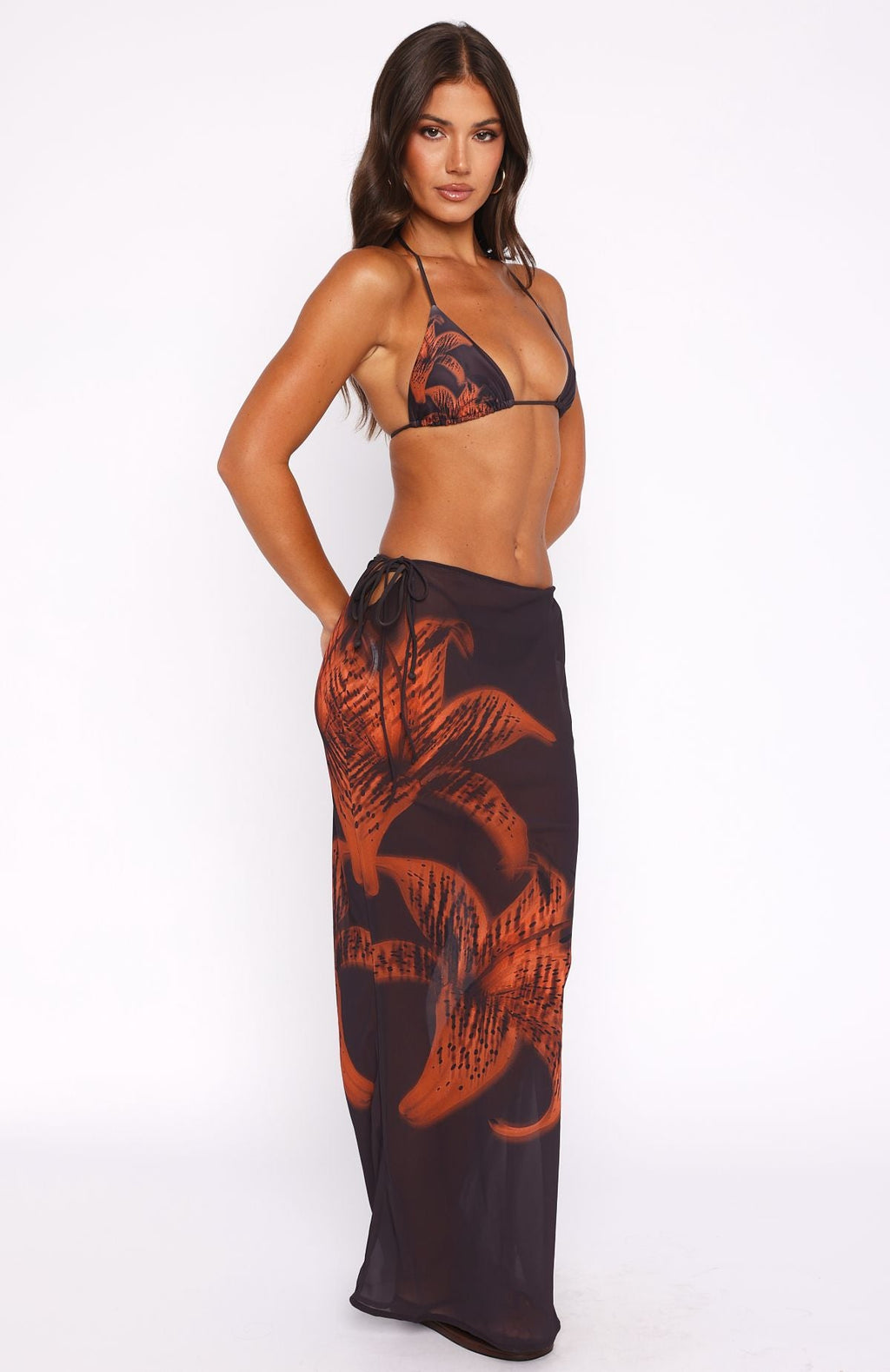 Trending Luminous Maxi Skirt Chai Lily