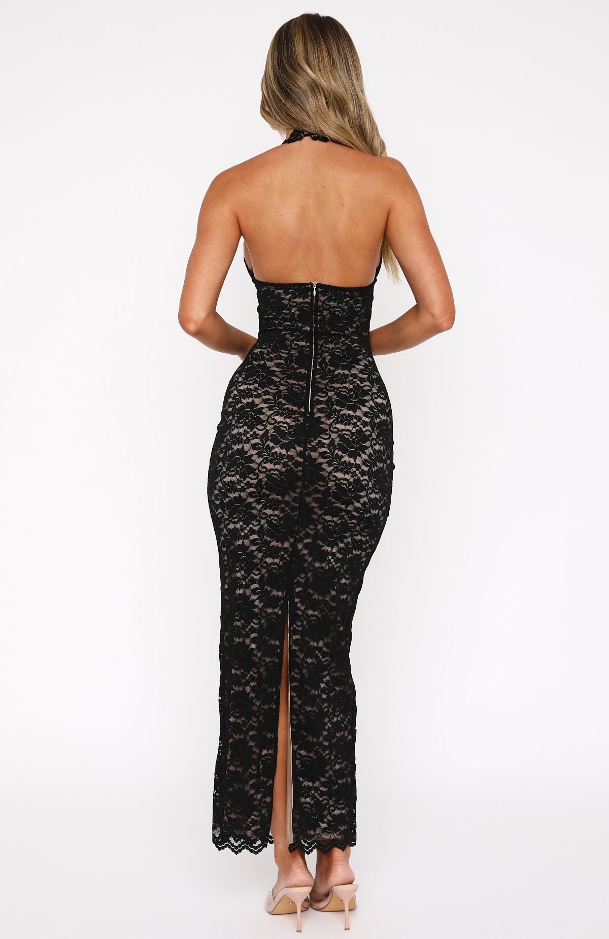 Trending Destiny Lace Maxi Dress Black
