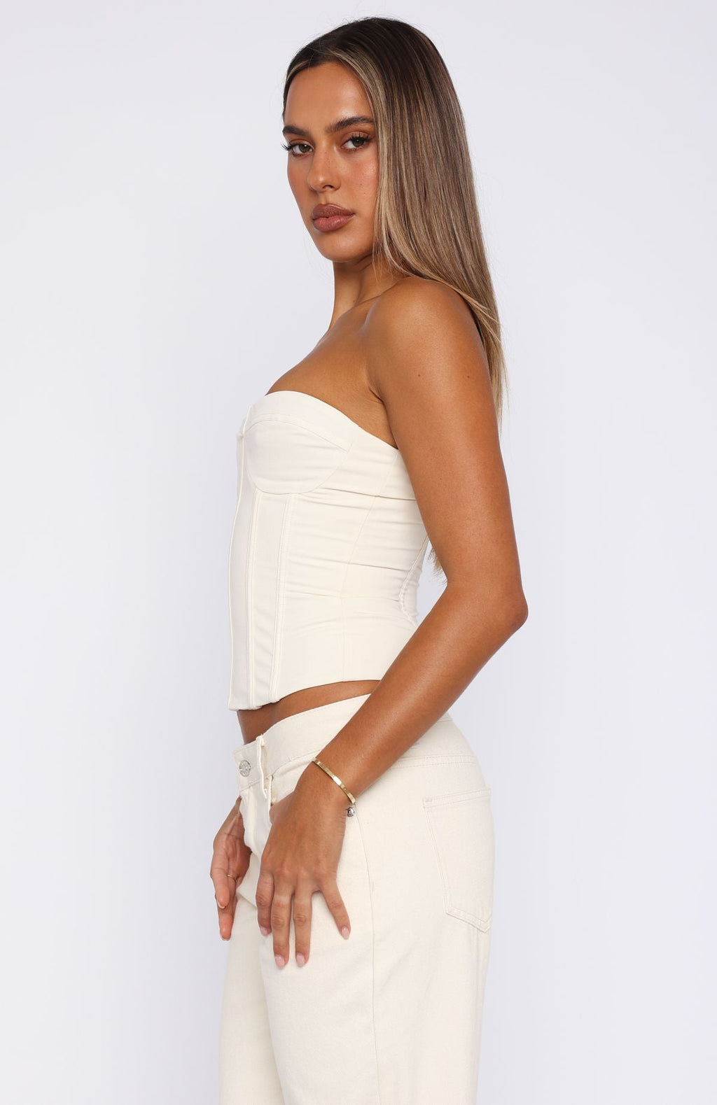 Trending Little Lies Bustier Off White