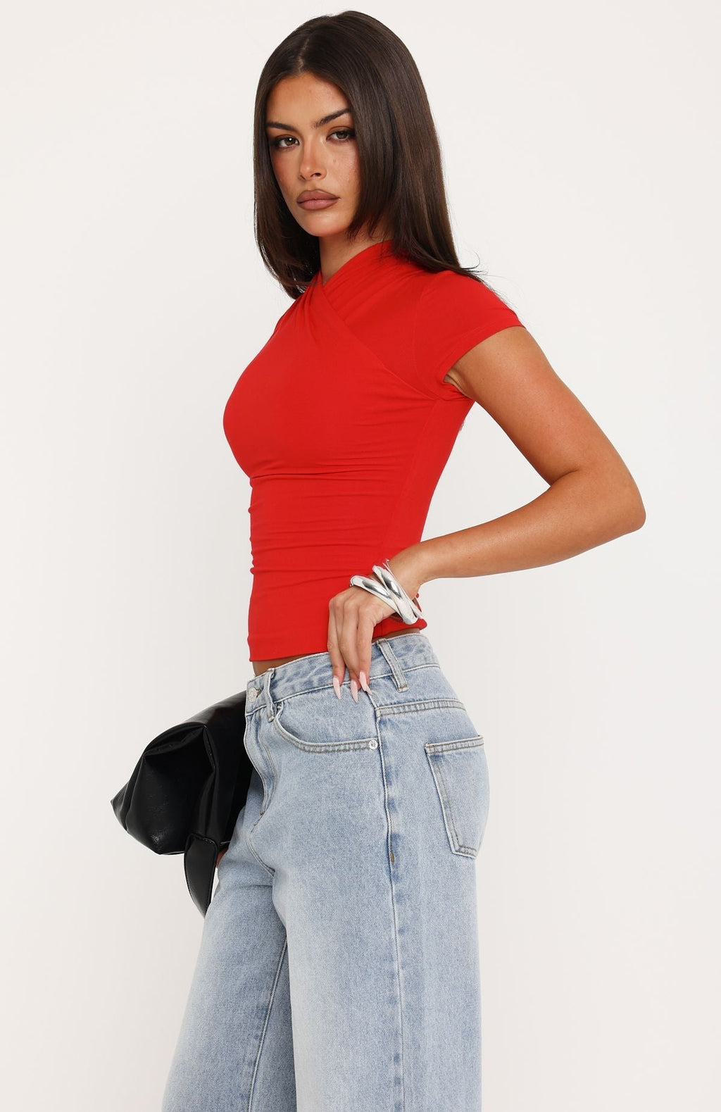 Trending Just Cant Resist Short Sleeve Top Red