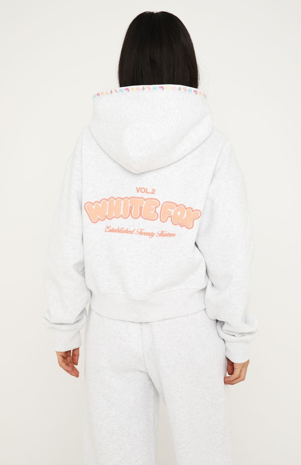 Trending Vol. 2 Boxy Zip Front Hoodie Grey Marle