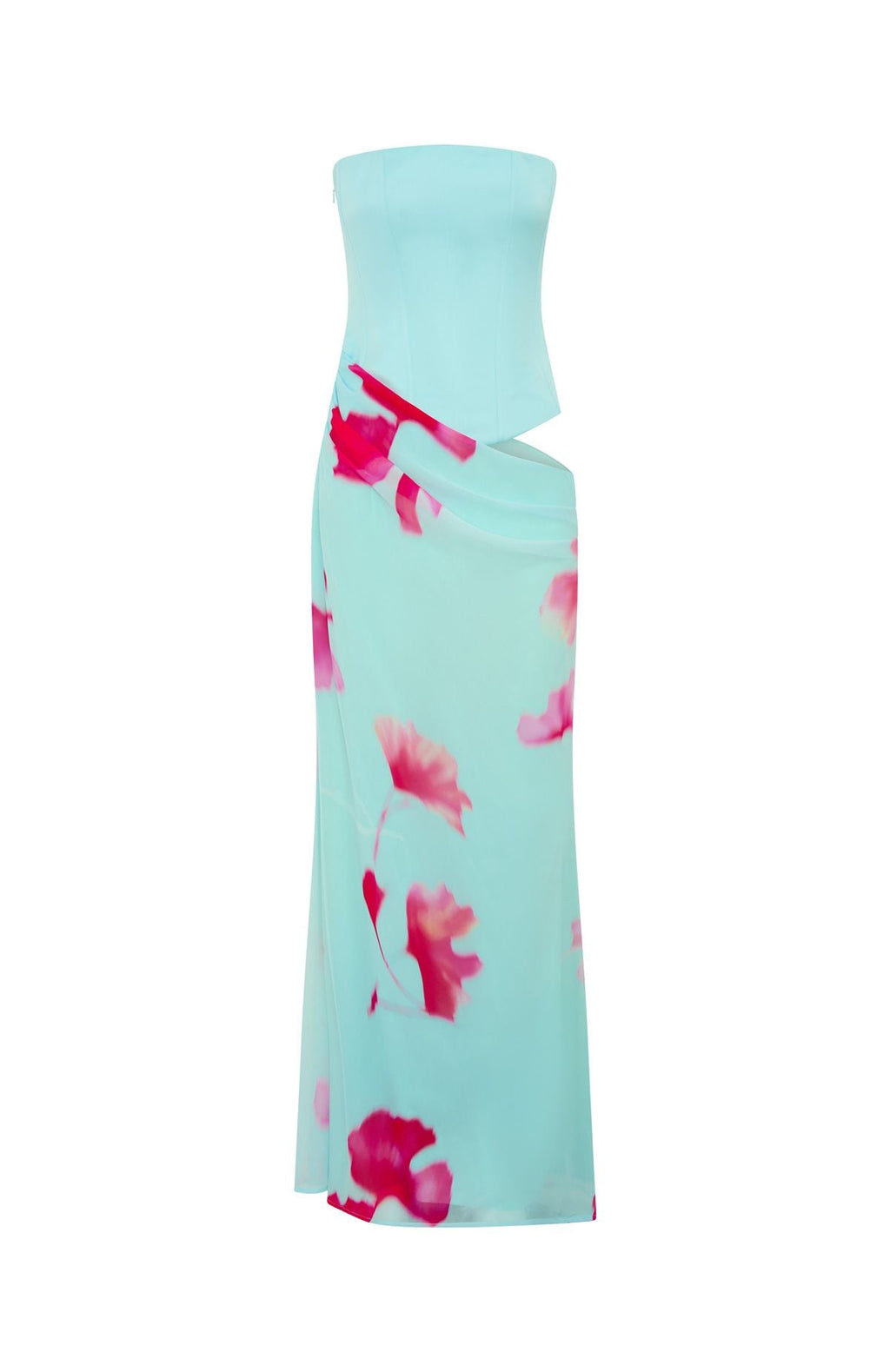 Trending Peach Fizz Strapless Maxi Dress Amalfi Muse