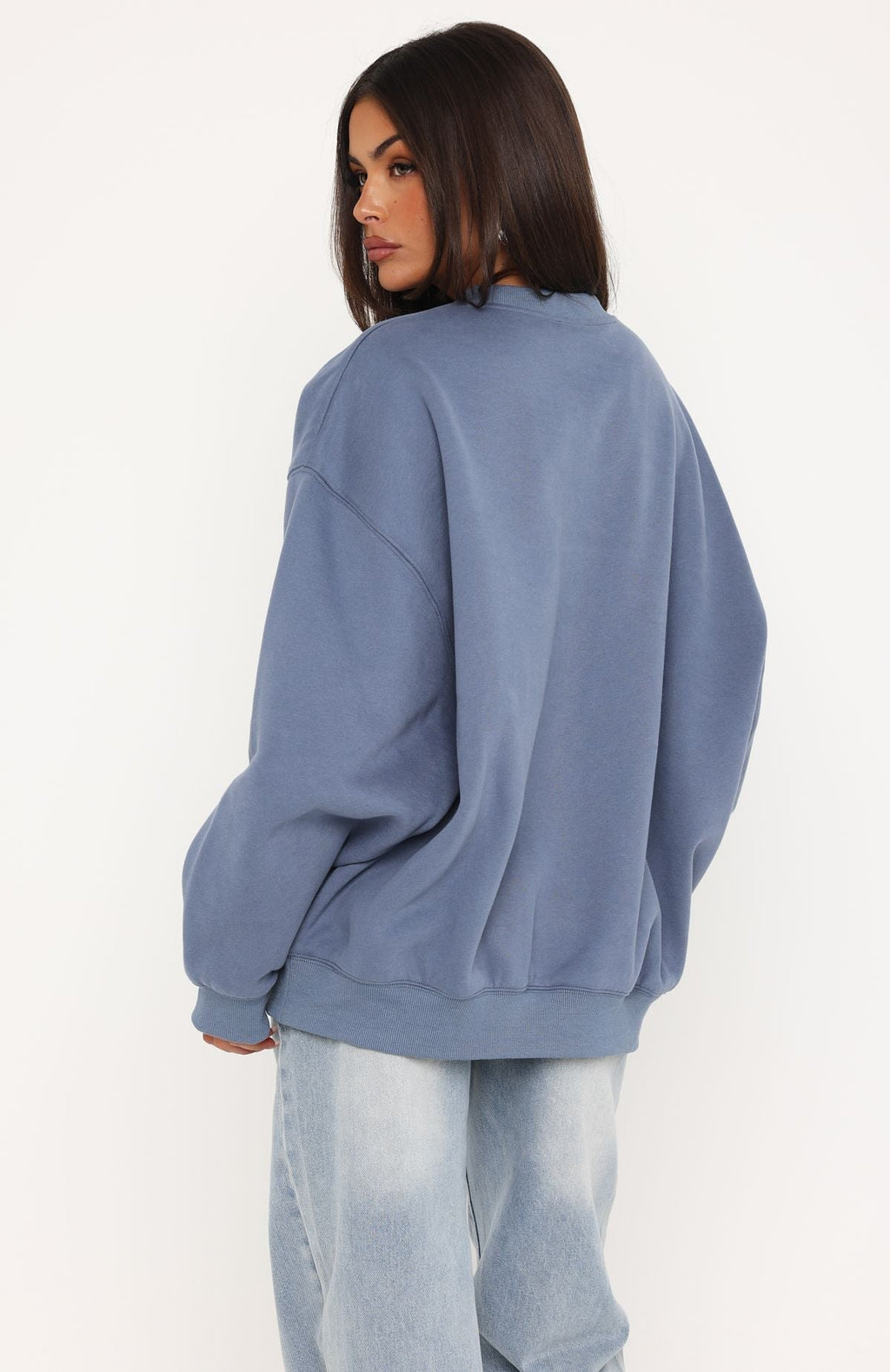 Trending Take Another Chance Oversized Drop Shoulder Sweater Ocean