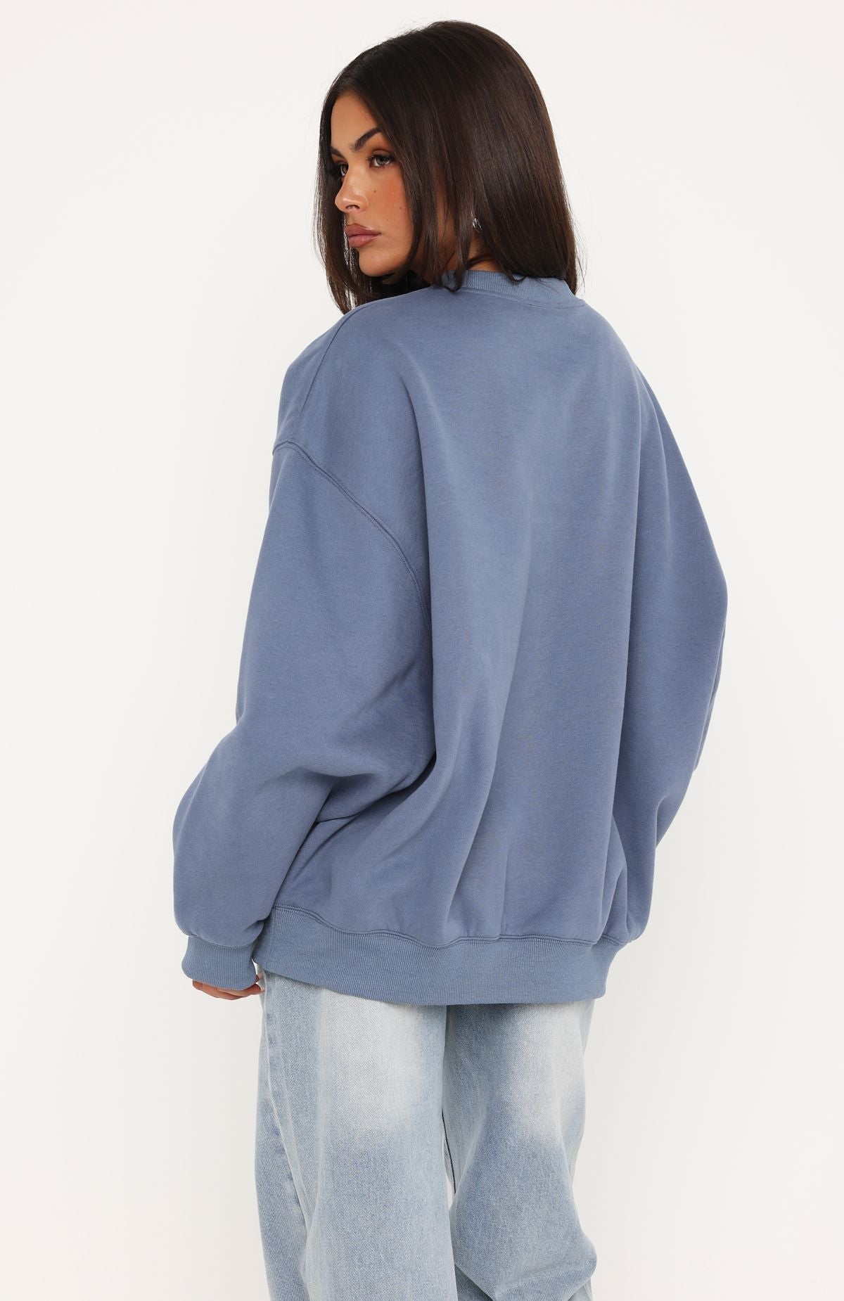 Trending Take Another Chance Oversized Drop Shoulder Sweater Ocean