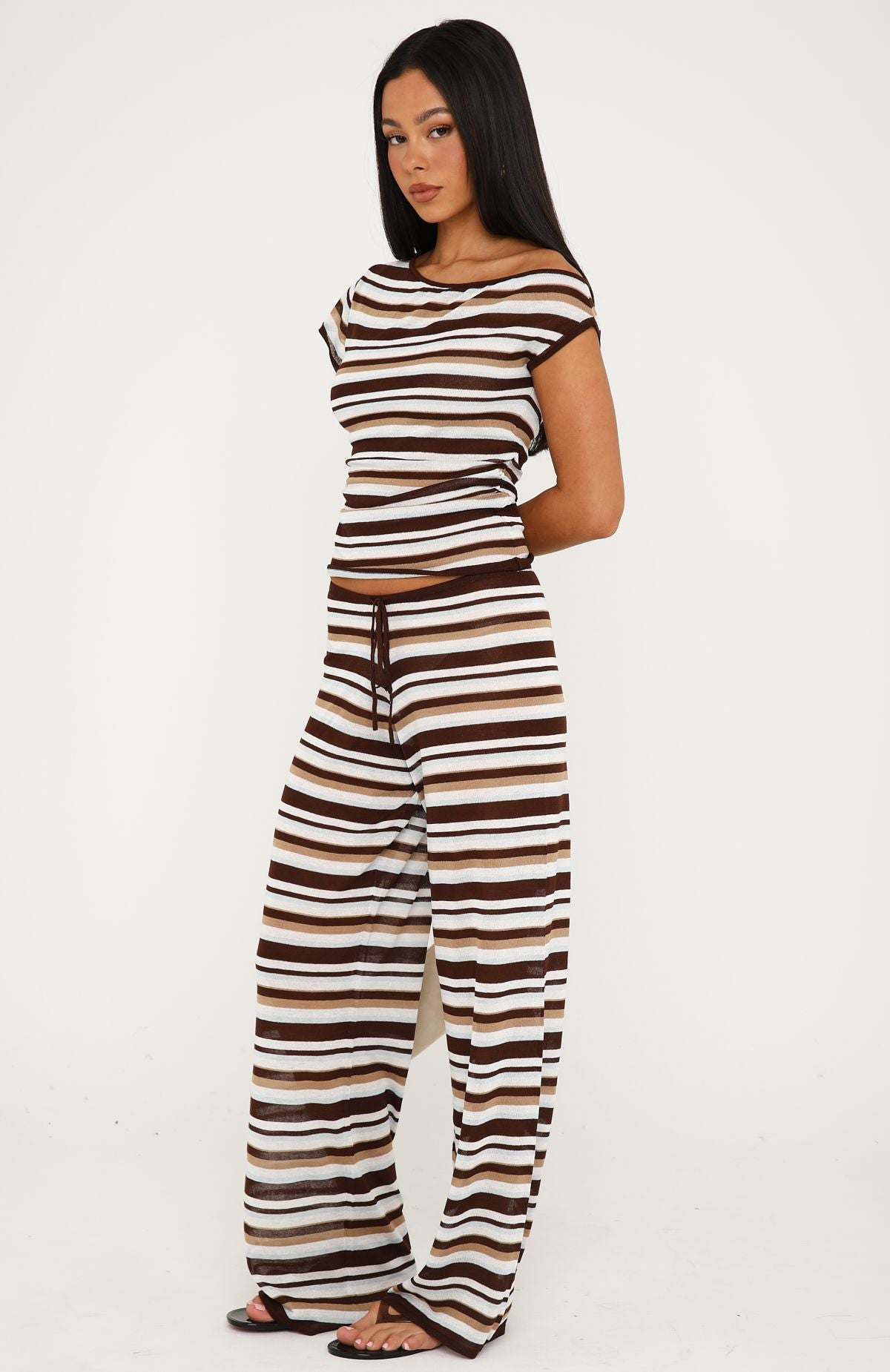 Trending Cant Catch Me Knit Pants Seaside Stripe