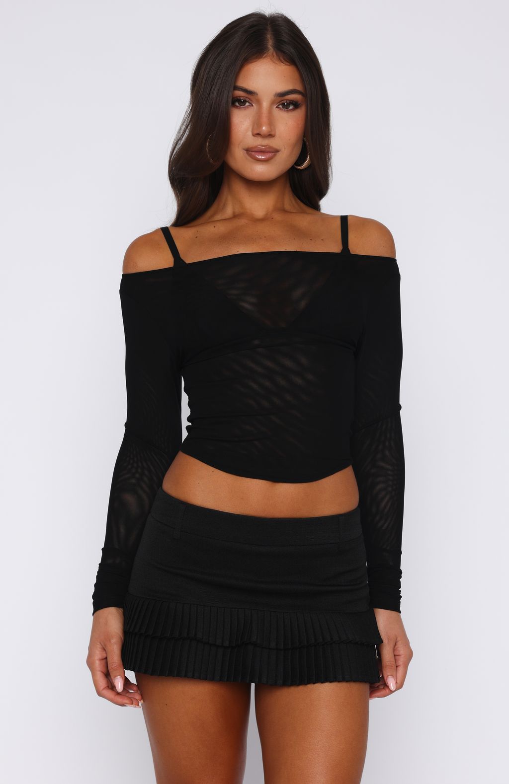 Trending Ignoring Me Mini Skort Black