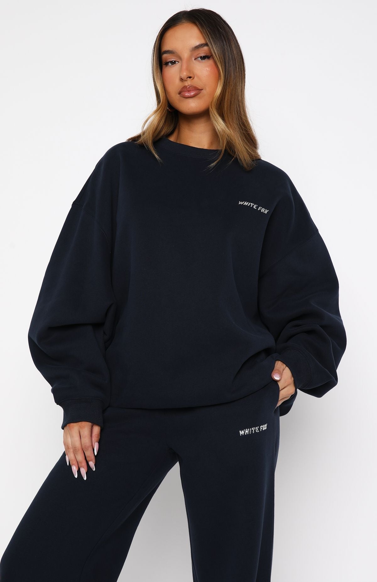 Trending Test Drive Oversized Sweater Dark Navy
