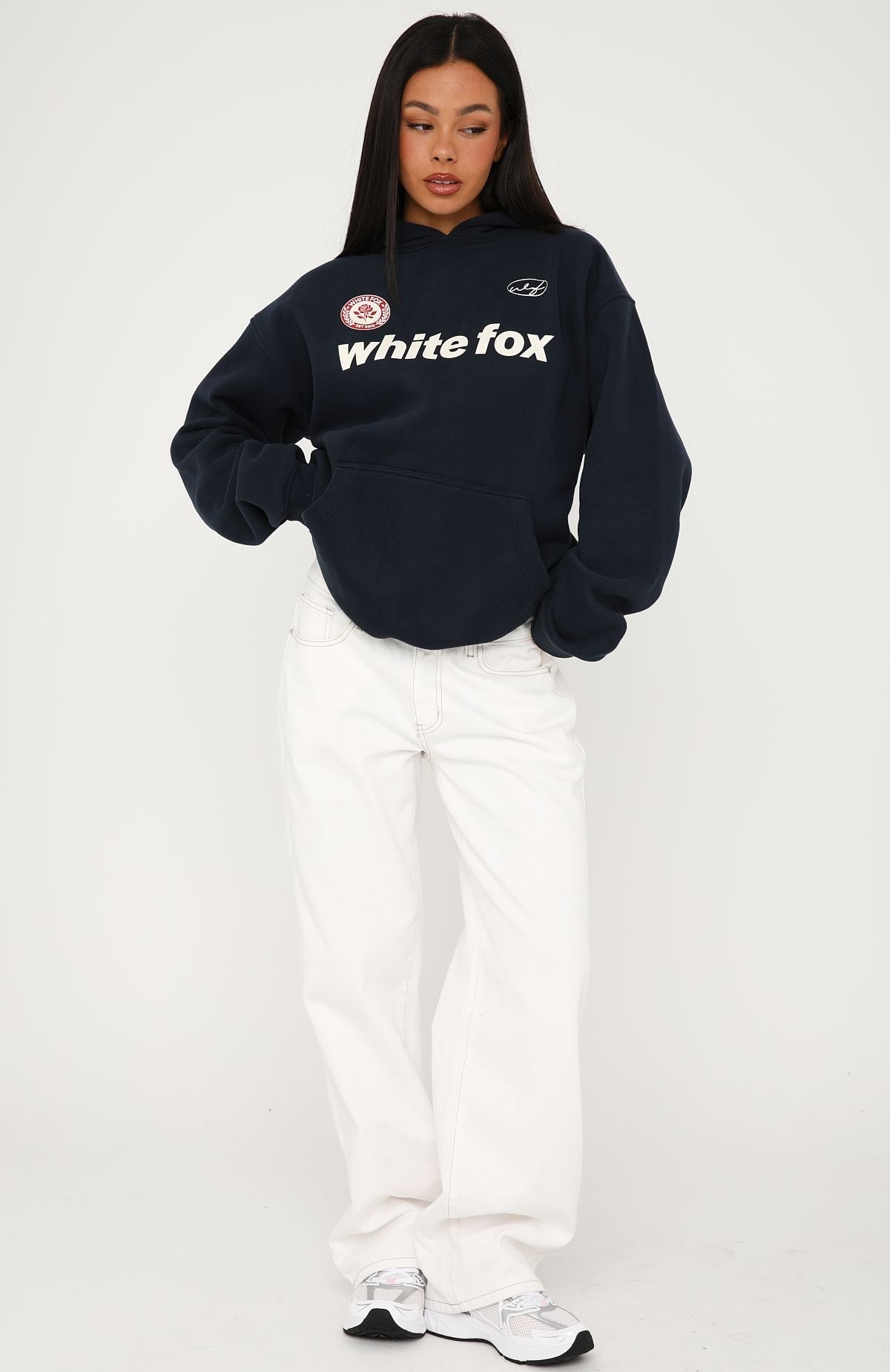 Trending No Matter What Happens Oversized Hoodie Navy