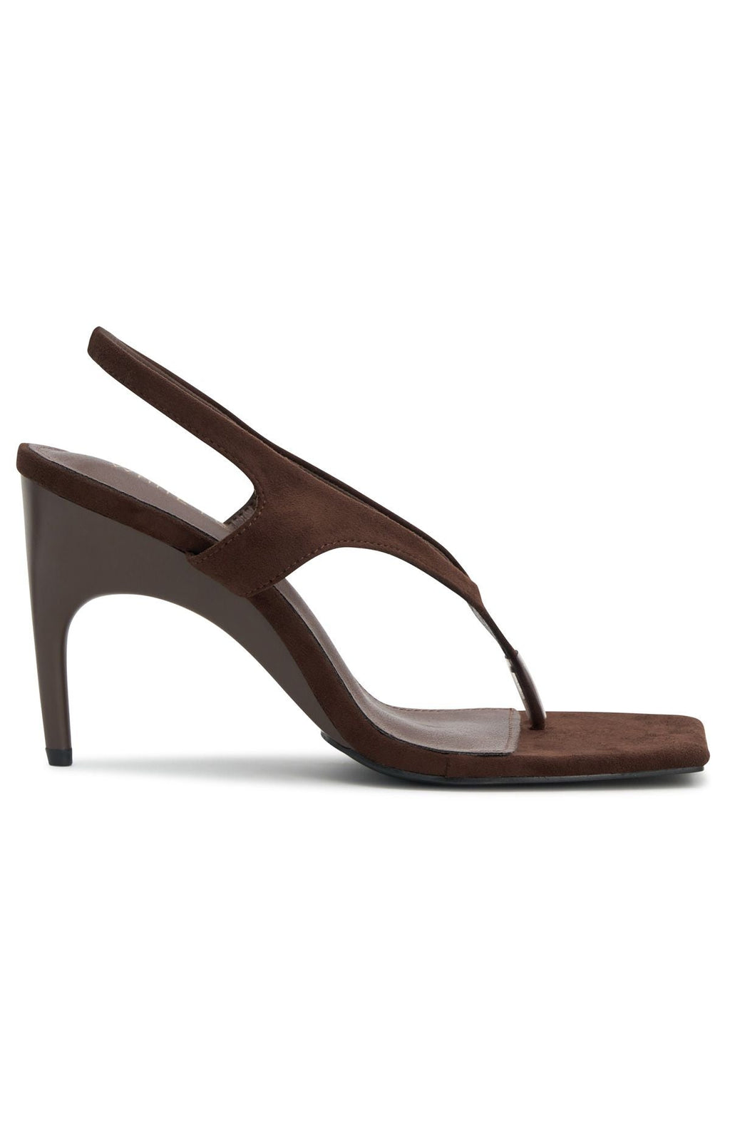 Trending Barbod Slingback Heels Chocolate Faux Suede