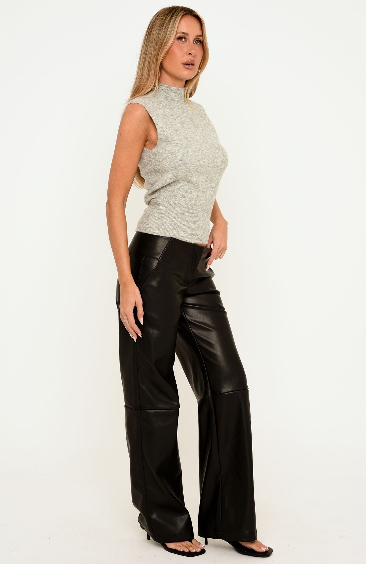 Trending Youre So Inspired PU Pants Black