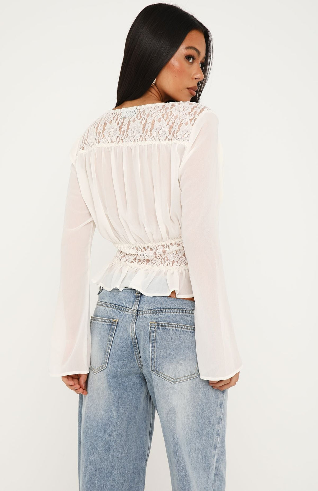 Trending Forever Ready Long Sleeve Top Off White