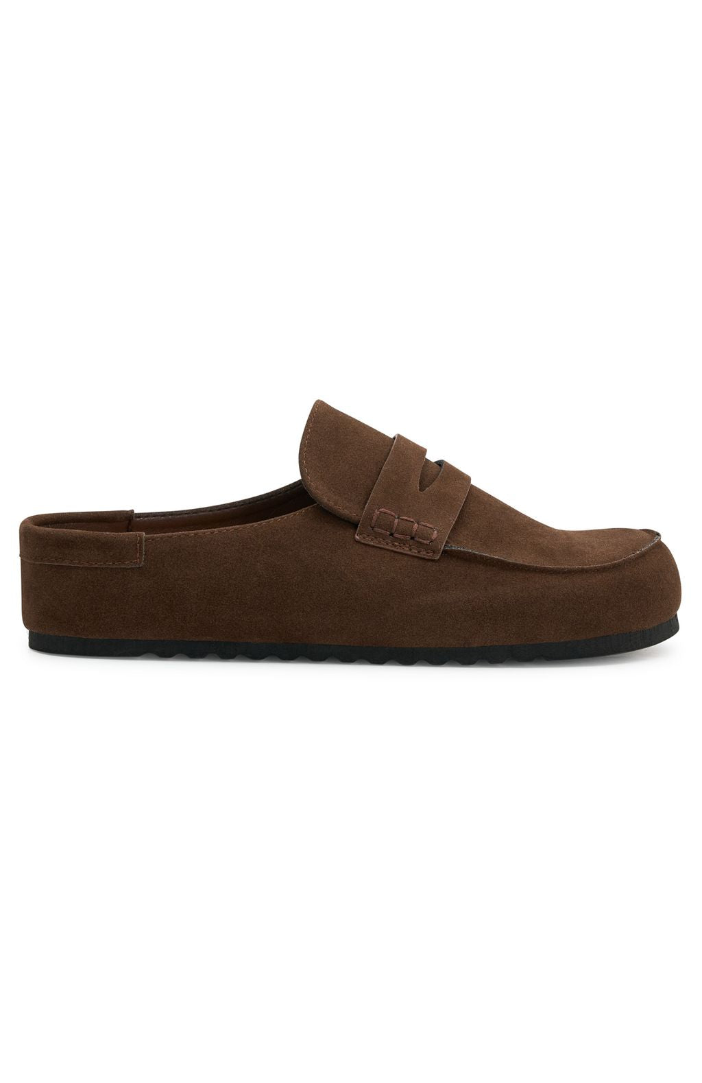 Trending Cayson Loafer Slides Chocolate Faux Suede