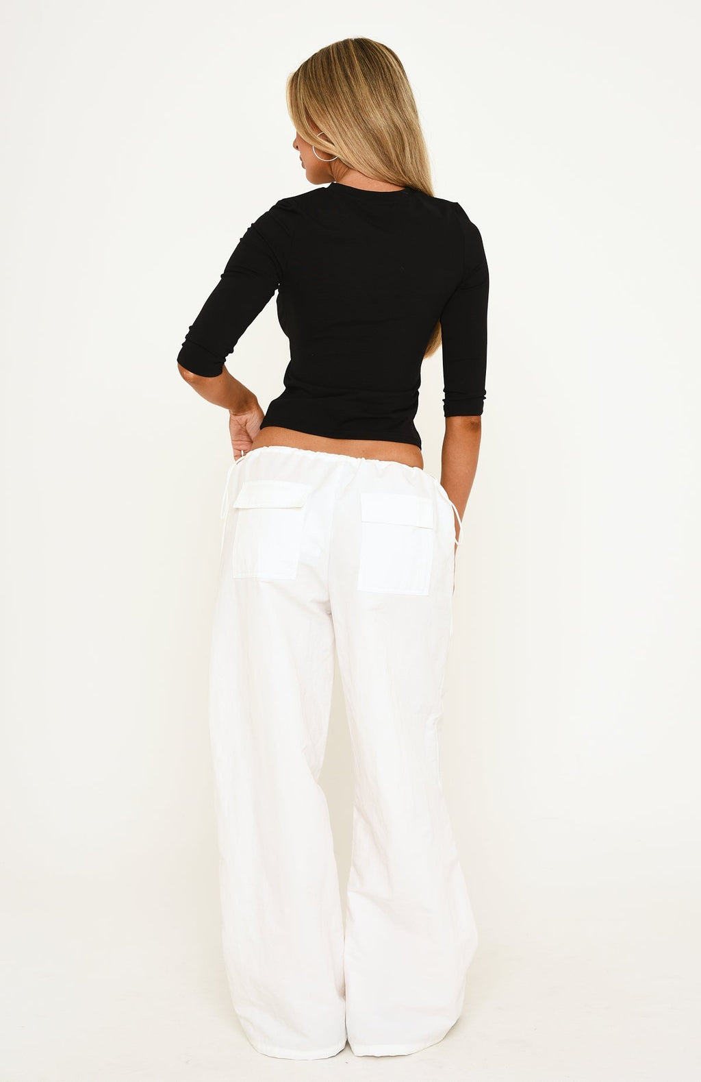 Trending Right On Time Wide Leg Pants White