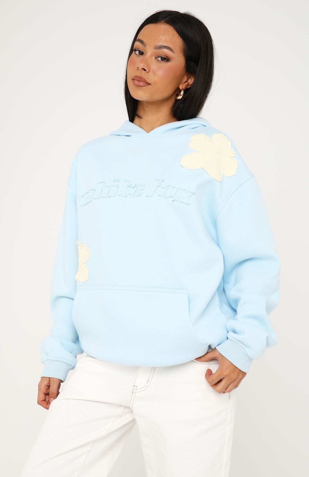 Trending Sunkissed Bloom Oversized Hoodie Blue