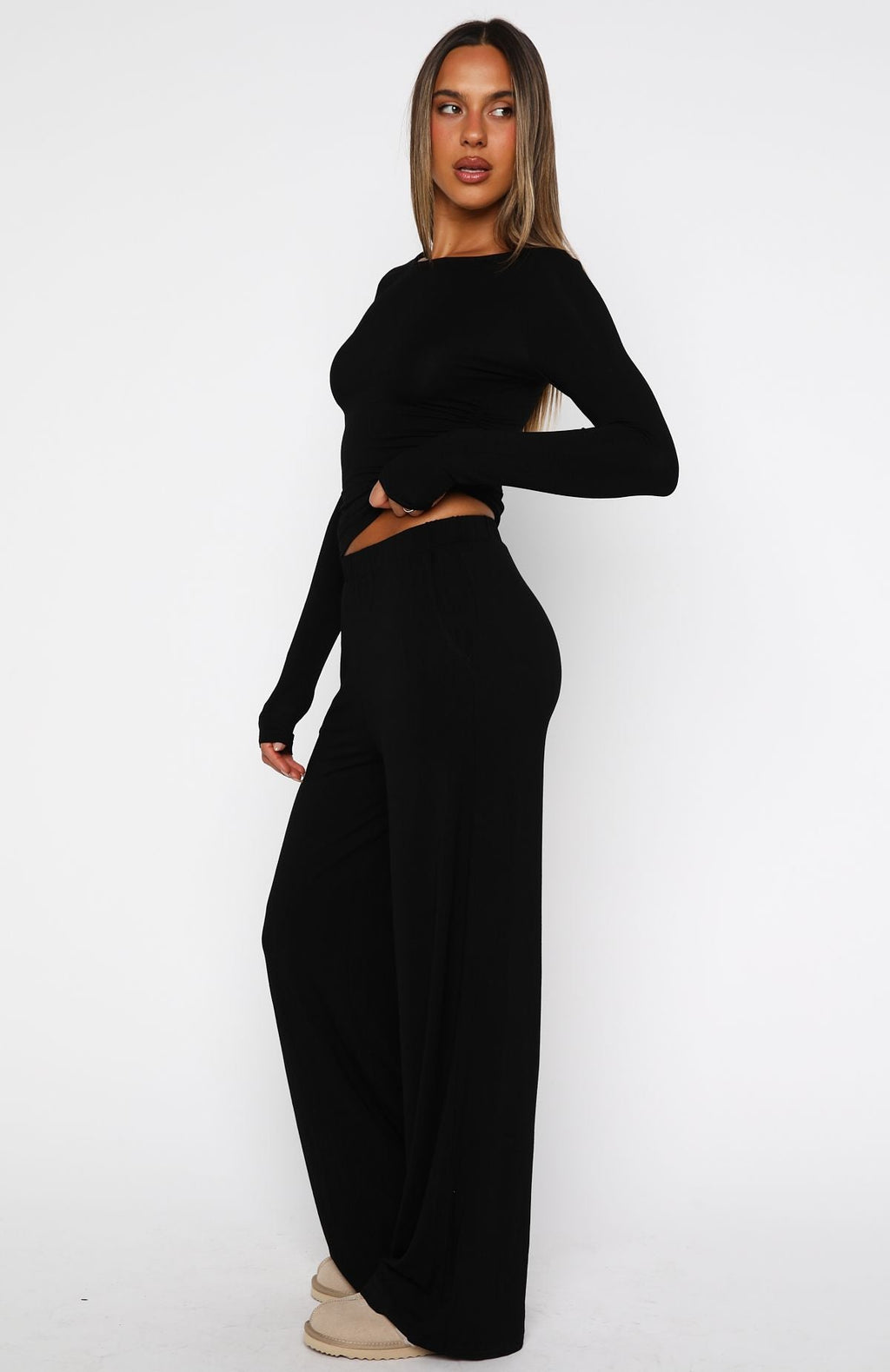 Trending Softly Slumbering Pyjama Set Black