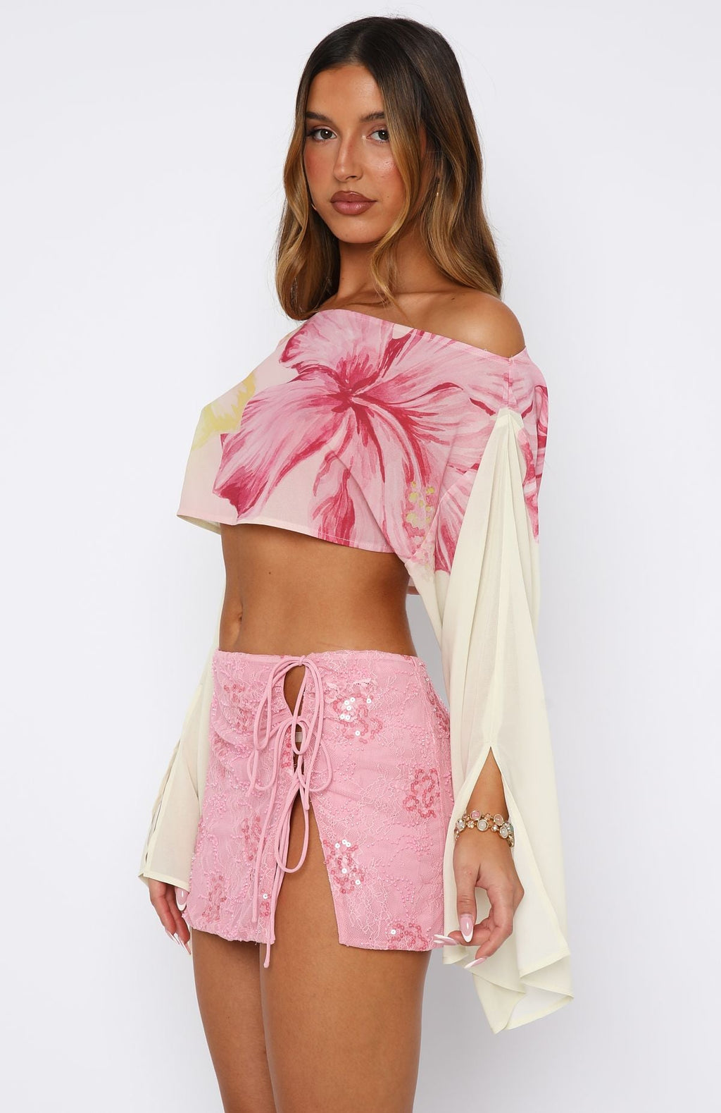 Trending Goddess You Sequin Mini Skirt Pink
