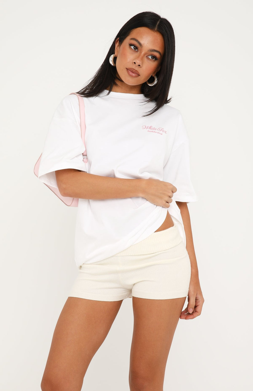 Trending Skipping A Beat Oversized Tee White