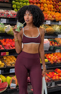 Trending Blitz Sports Bra MerlotCream