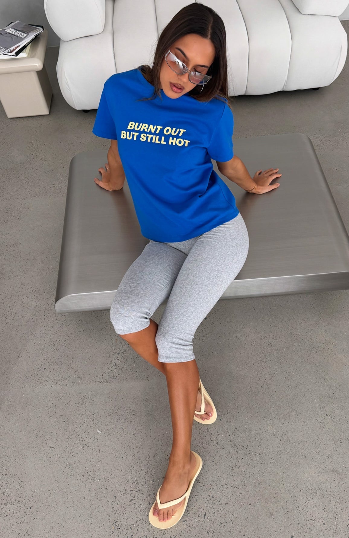 Trending Still Hot Tee Blue