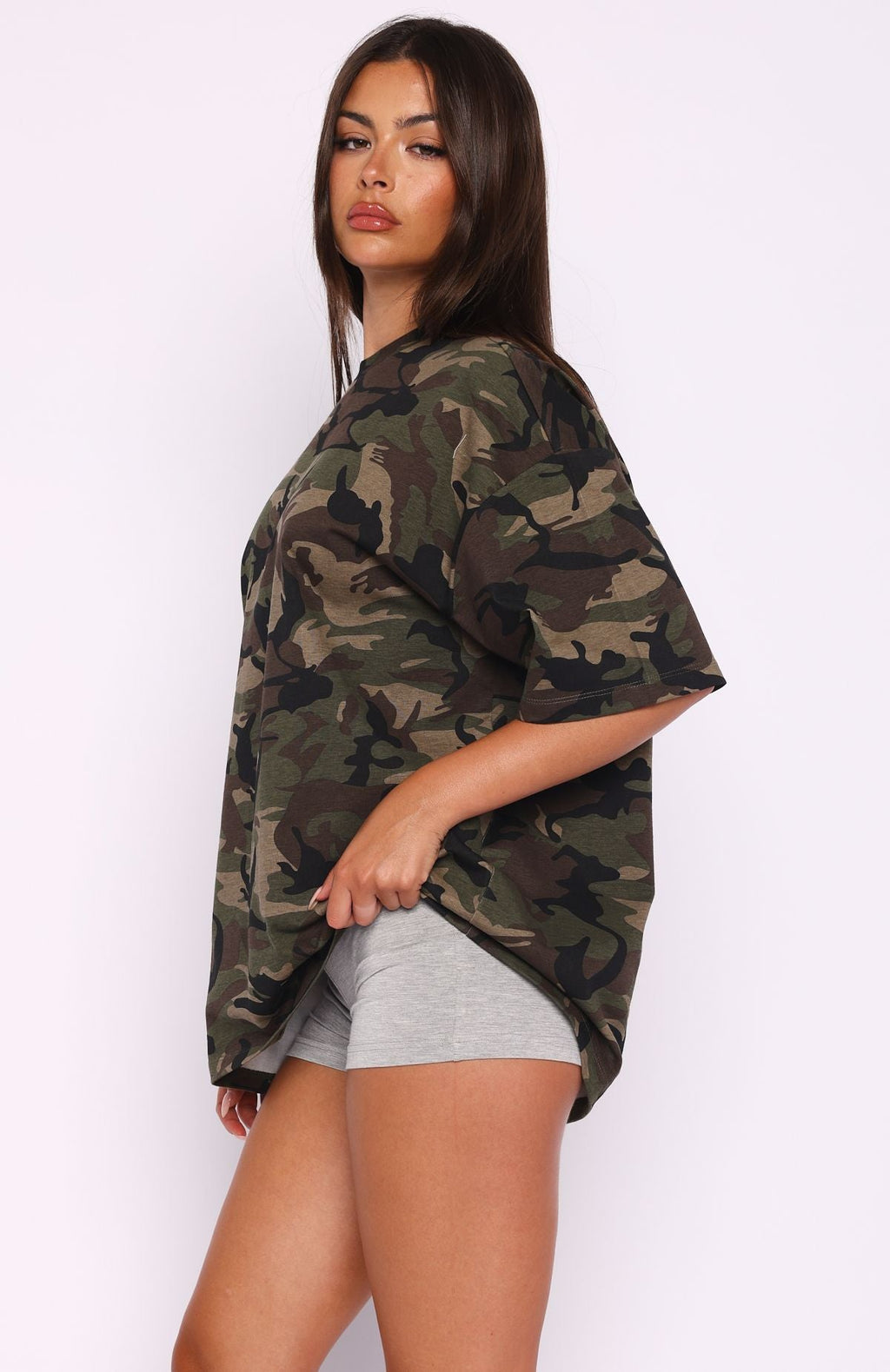 Trending In Plain Sight Oversized Tee Green Camo