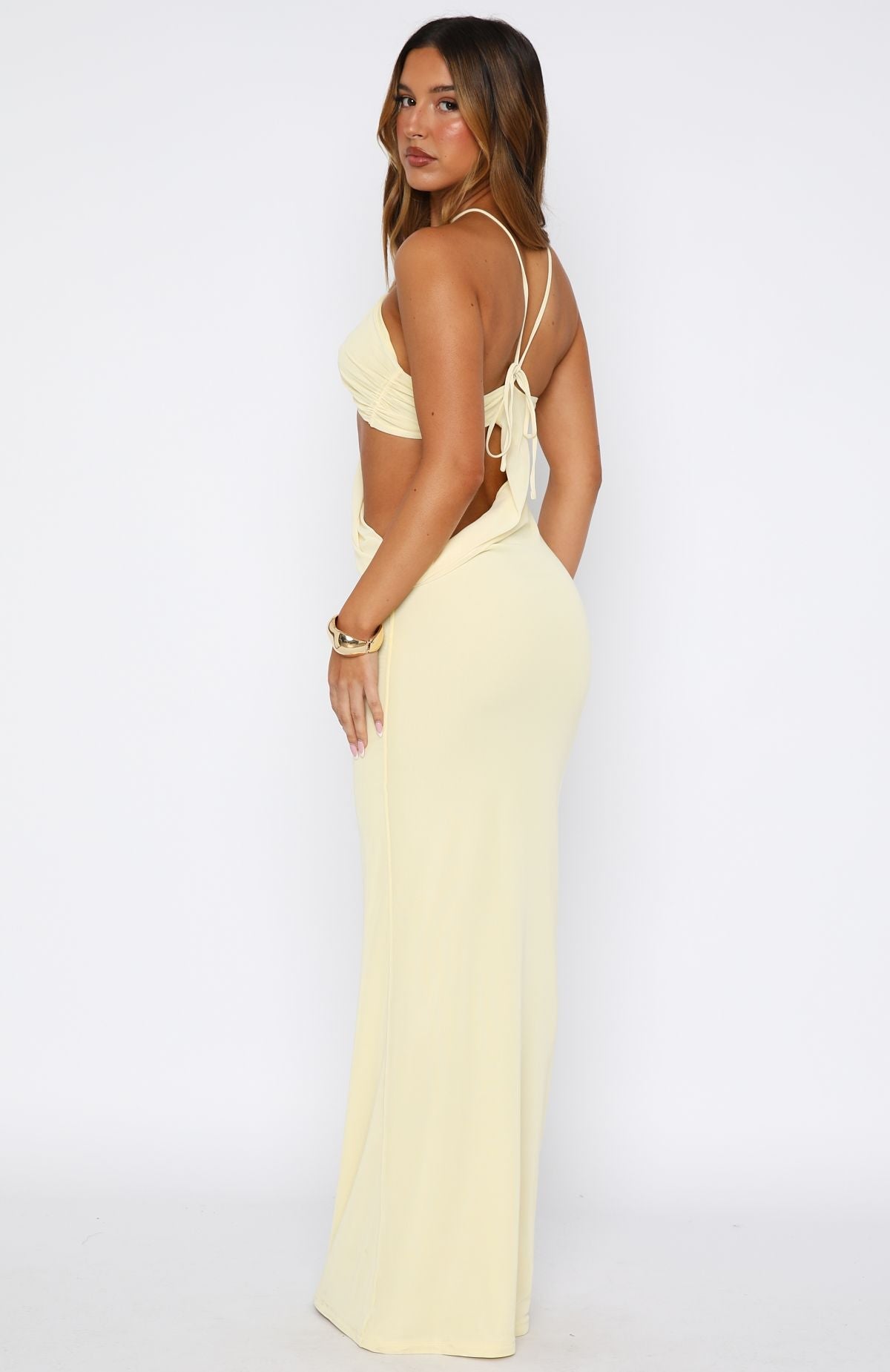 Trending Monaco Moment Maxi Dress Lemon