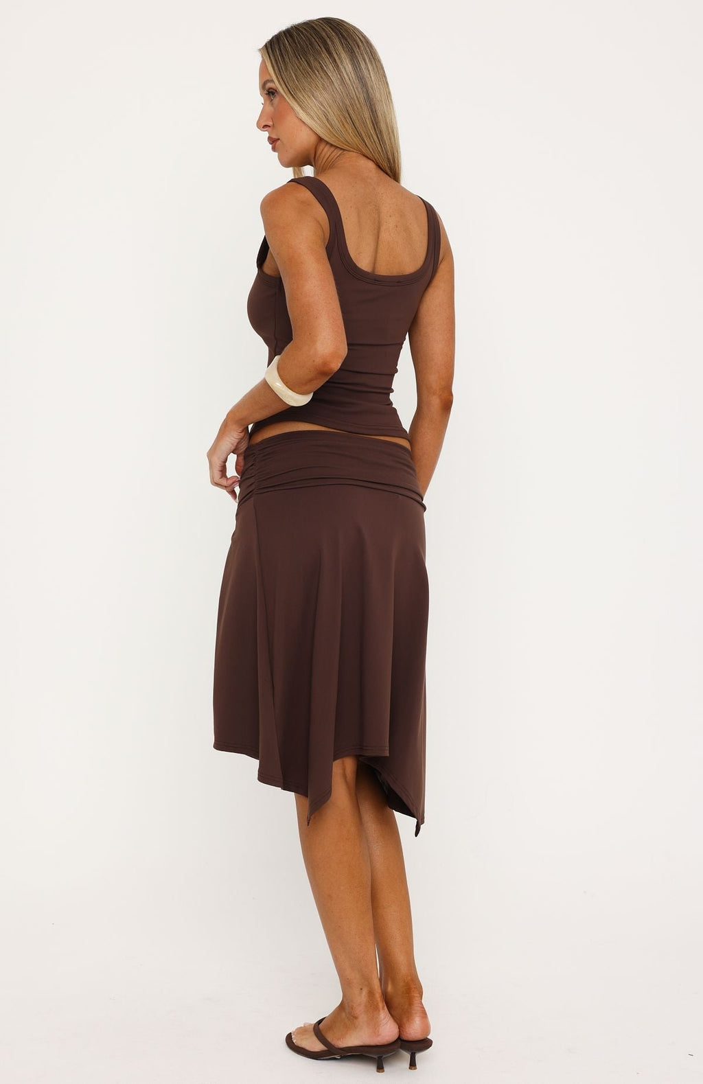 Trending Chill Vibes Midi Skirt Espresso