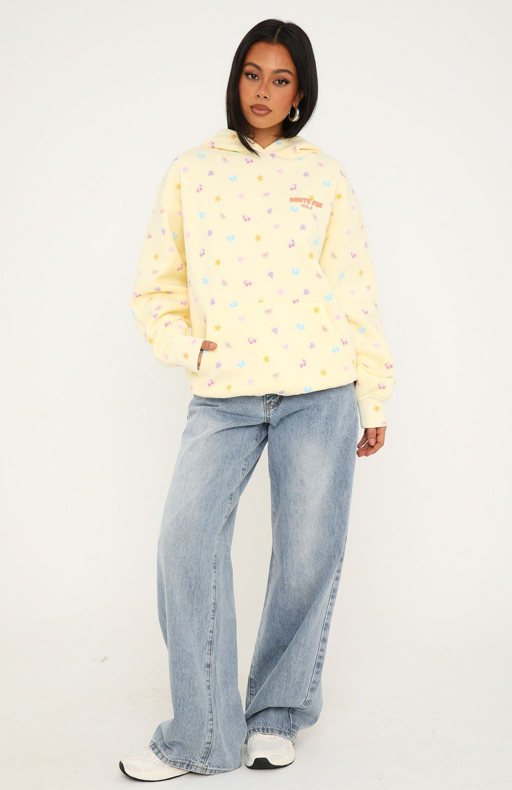 Trending Vol. 2 Printed Oversized Hoodie Lemon