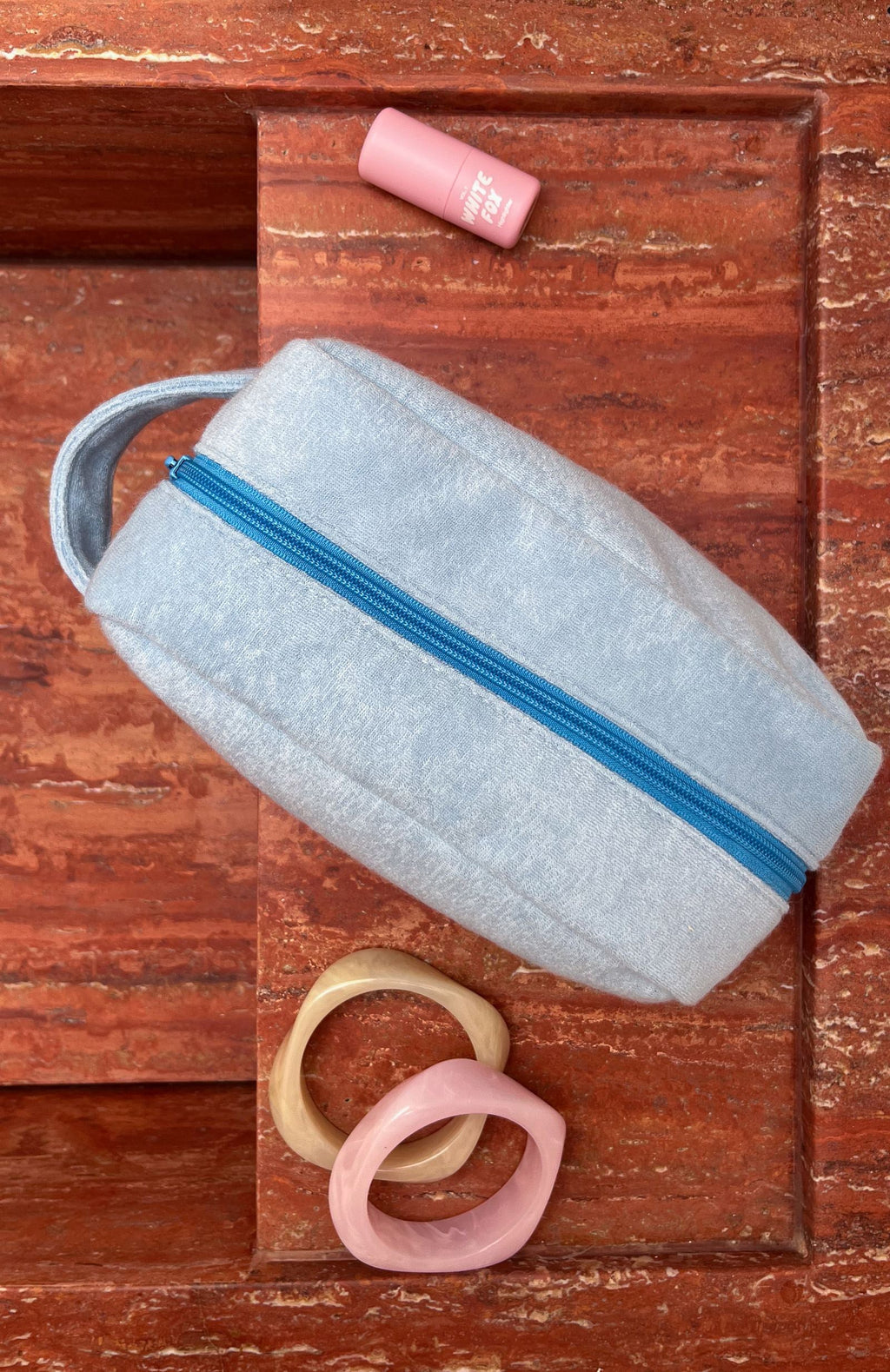 Trending Lillian Cosmetic Bag Baby Blue