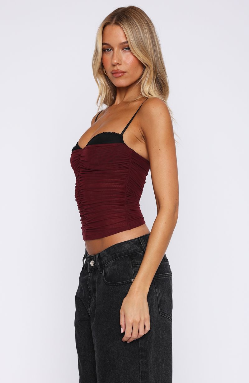 Trending Remind Me Again Bustier Burgundy