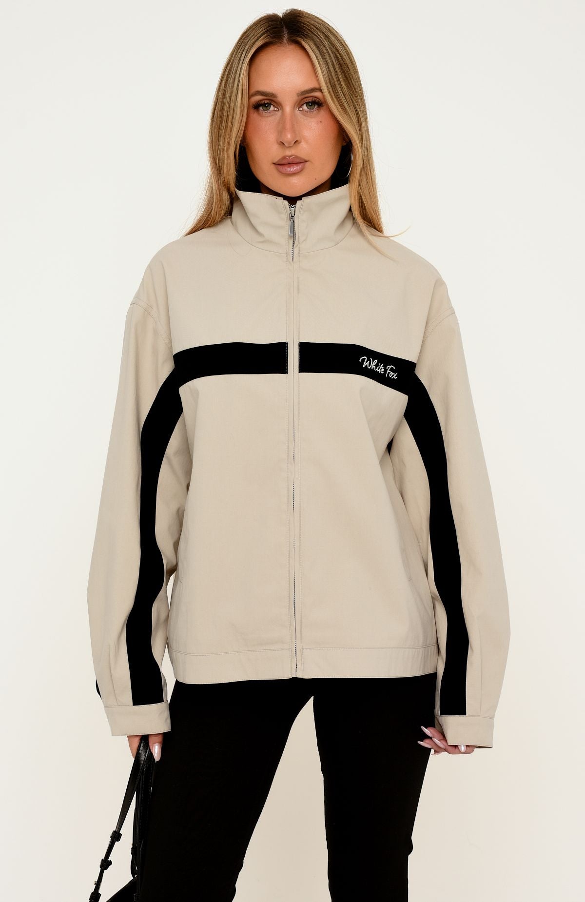 Trending Wilhemina Funnel Neck Jacket StoneBlack