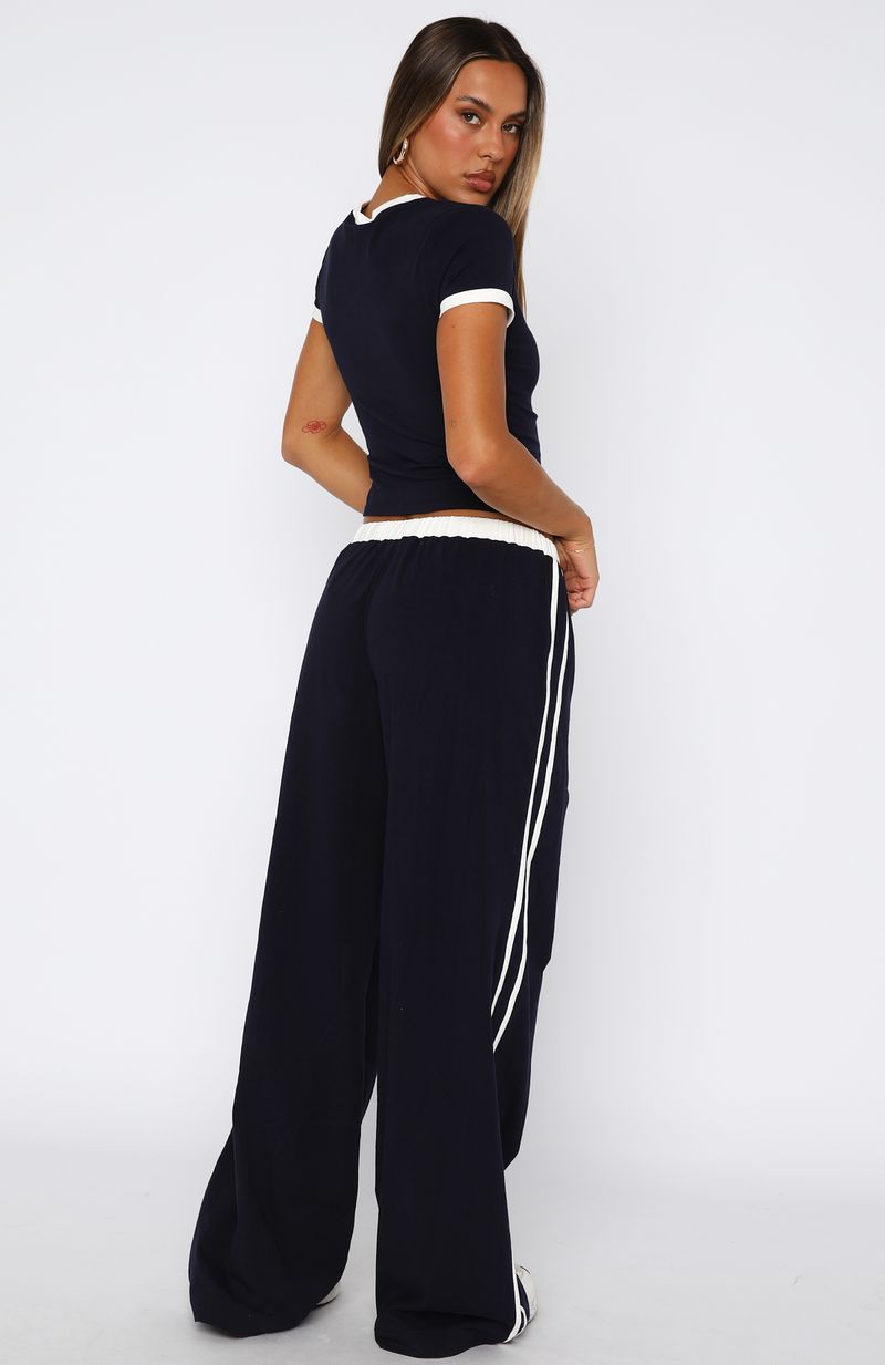 Trending Trying Too Hard Track Pants Dark Navy
