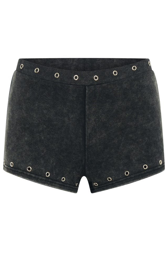 Trending Lost Souls Booty Shorts Washed Black