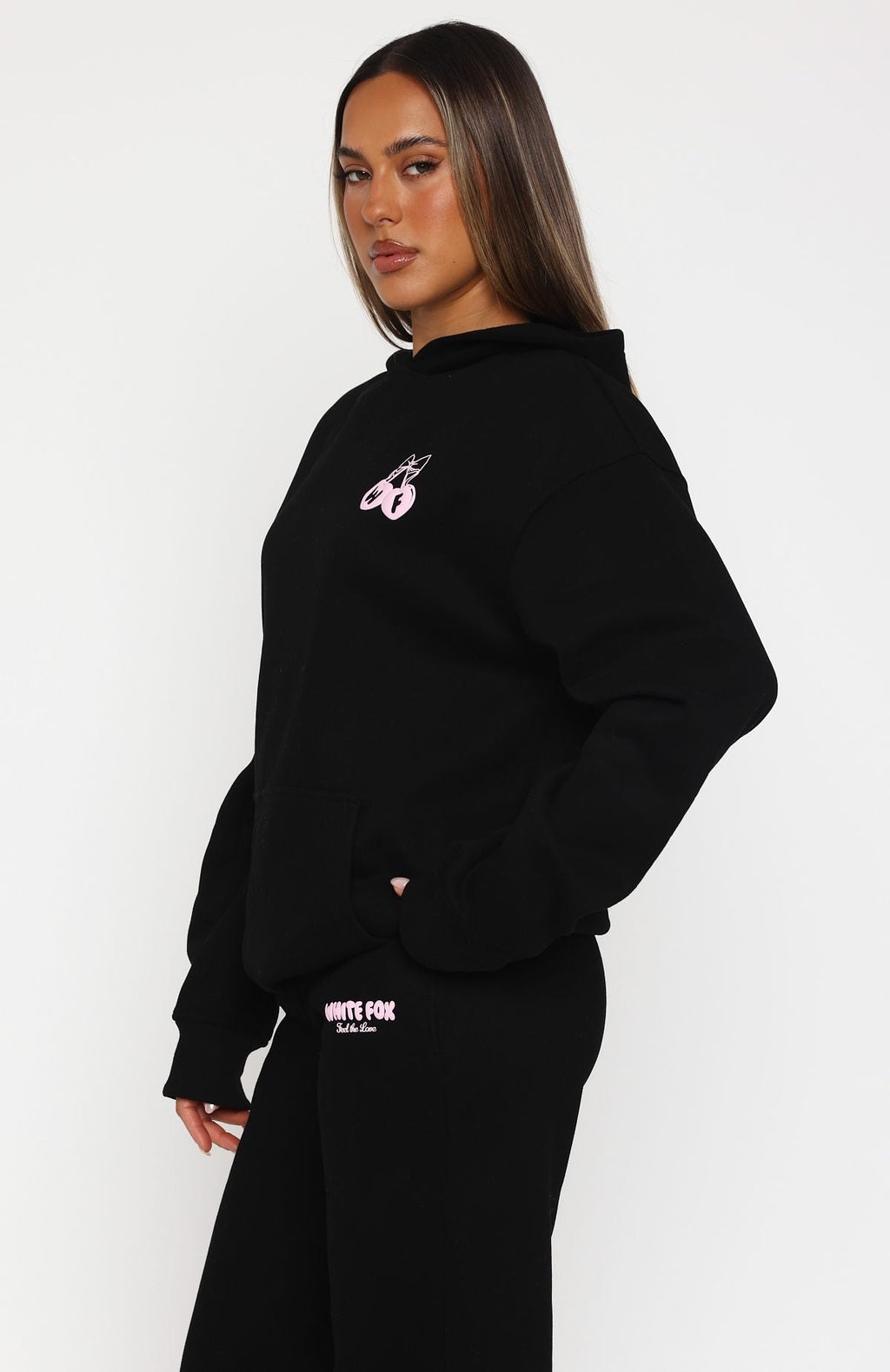 Trending Feel The Love Oversized Hoodie Black