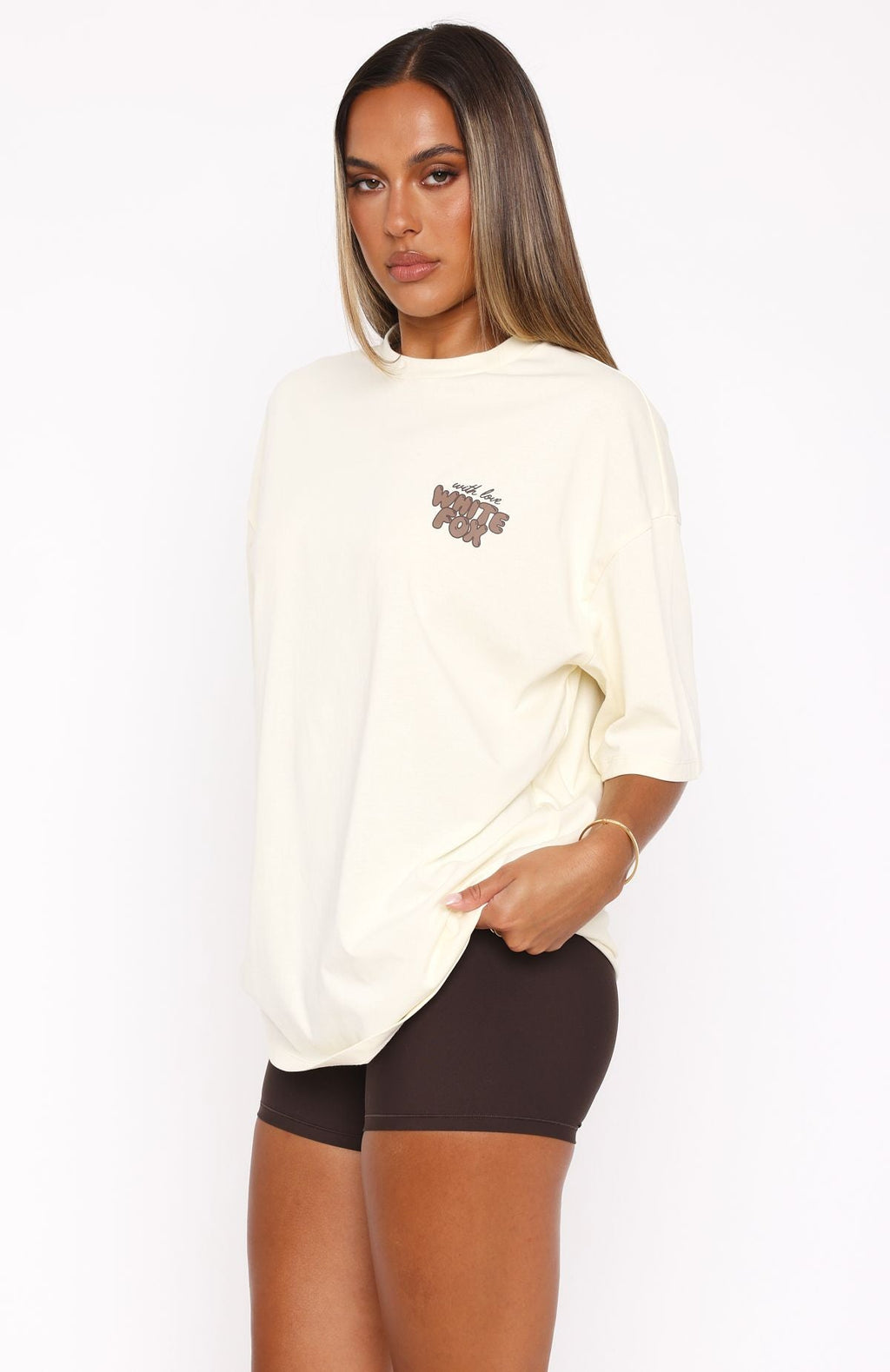 Trending With Love Always Oversized Tee Cream