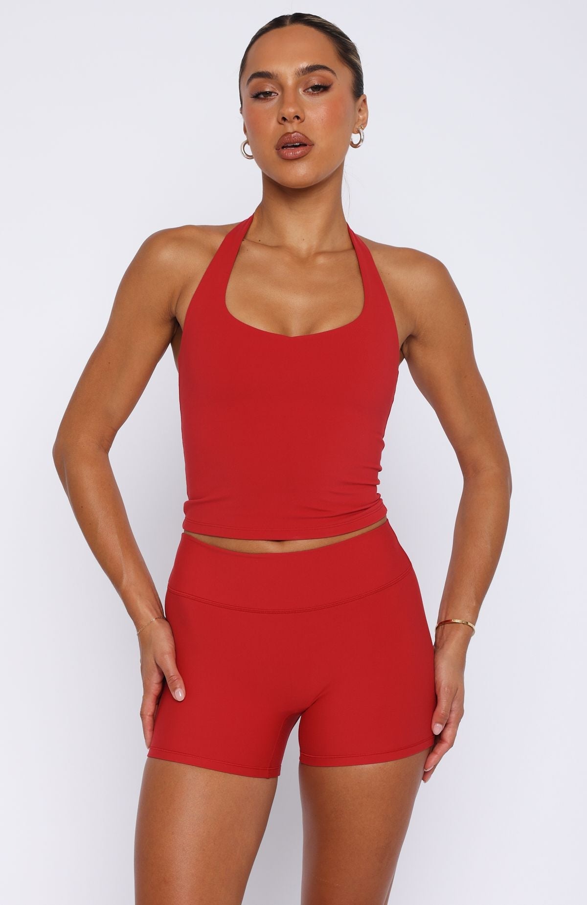 Trending Shift Mid Rise Shorts 3.5 Cherry Red