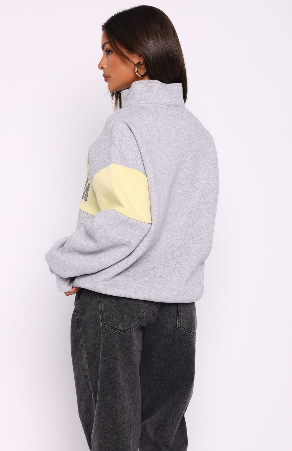 Trending Show Yourself Zip Front Sweater Dark Grey Marle