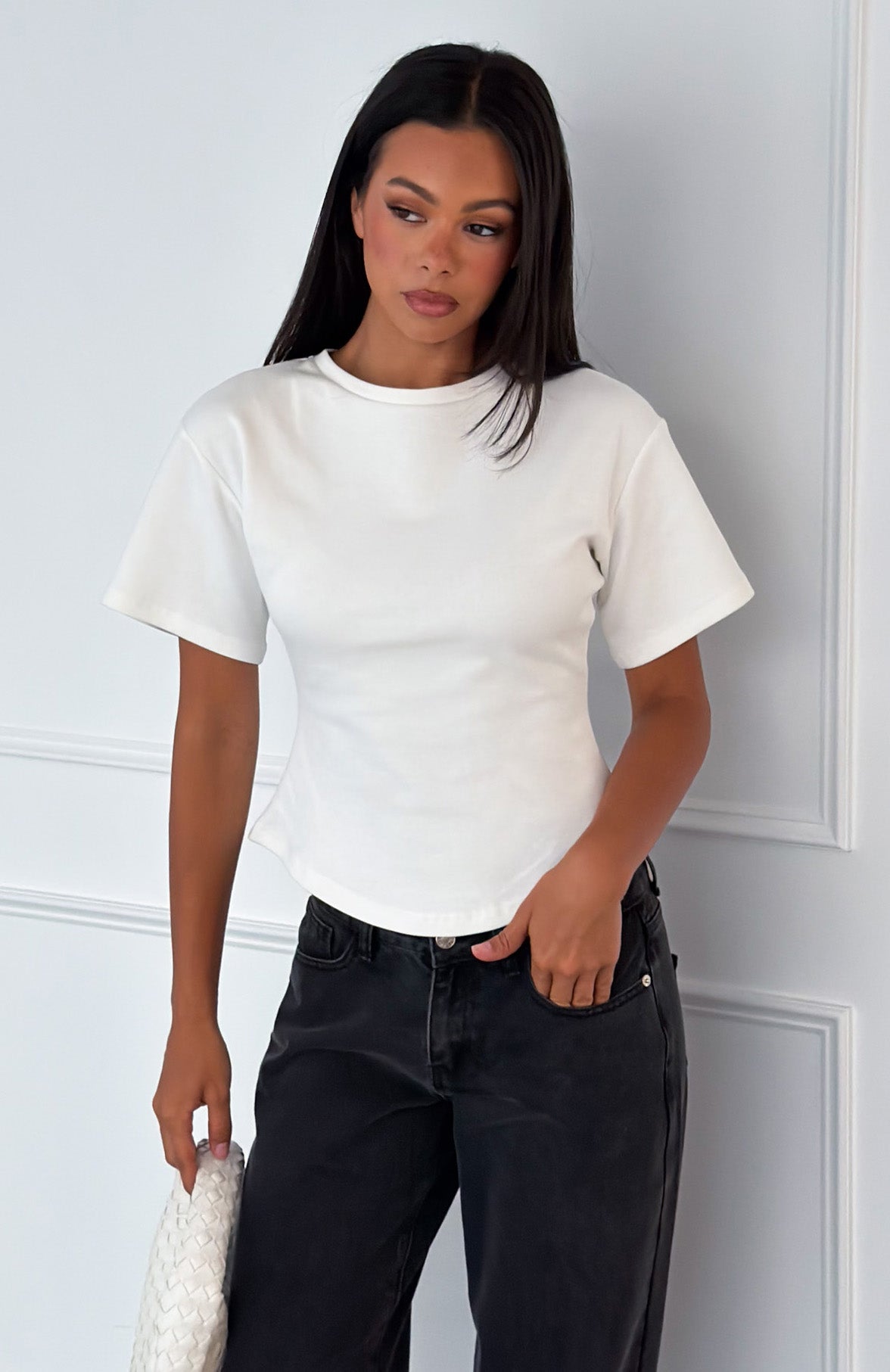 Trending Whisper In Time Short Sleeve Top White