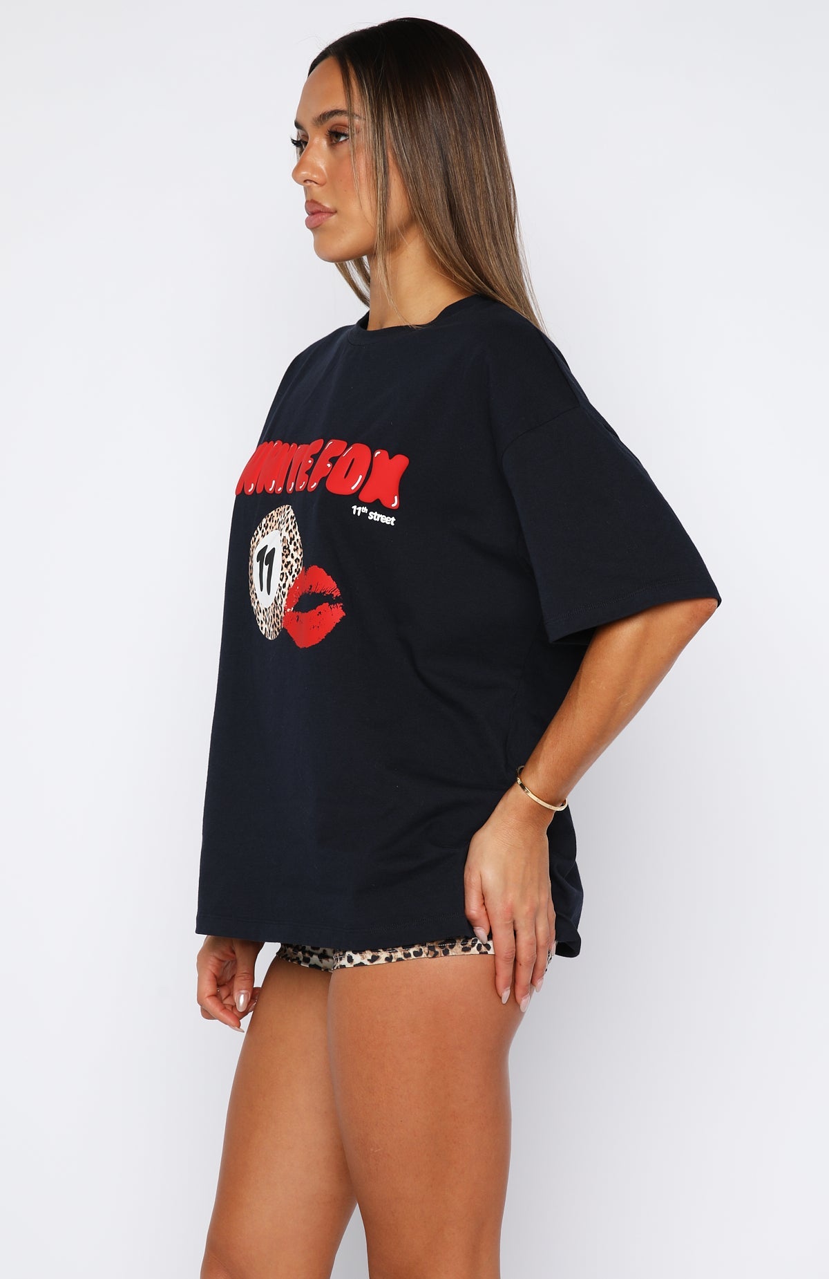 Trending 11th Street Concrete Jungle Oversized Tee Blueberry Twist